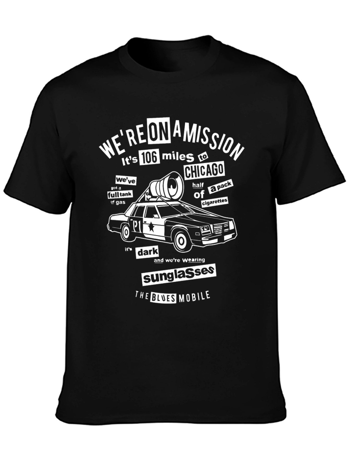 Blues Mobile T-Shirt: Were On A Mission to Chicago