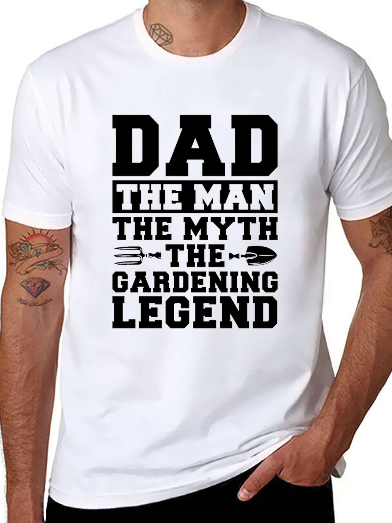 Dad Gardening Legend Black T-Shirt