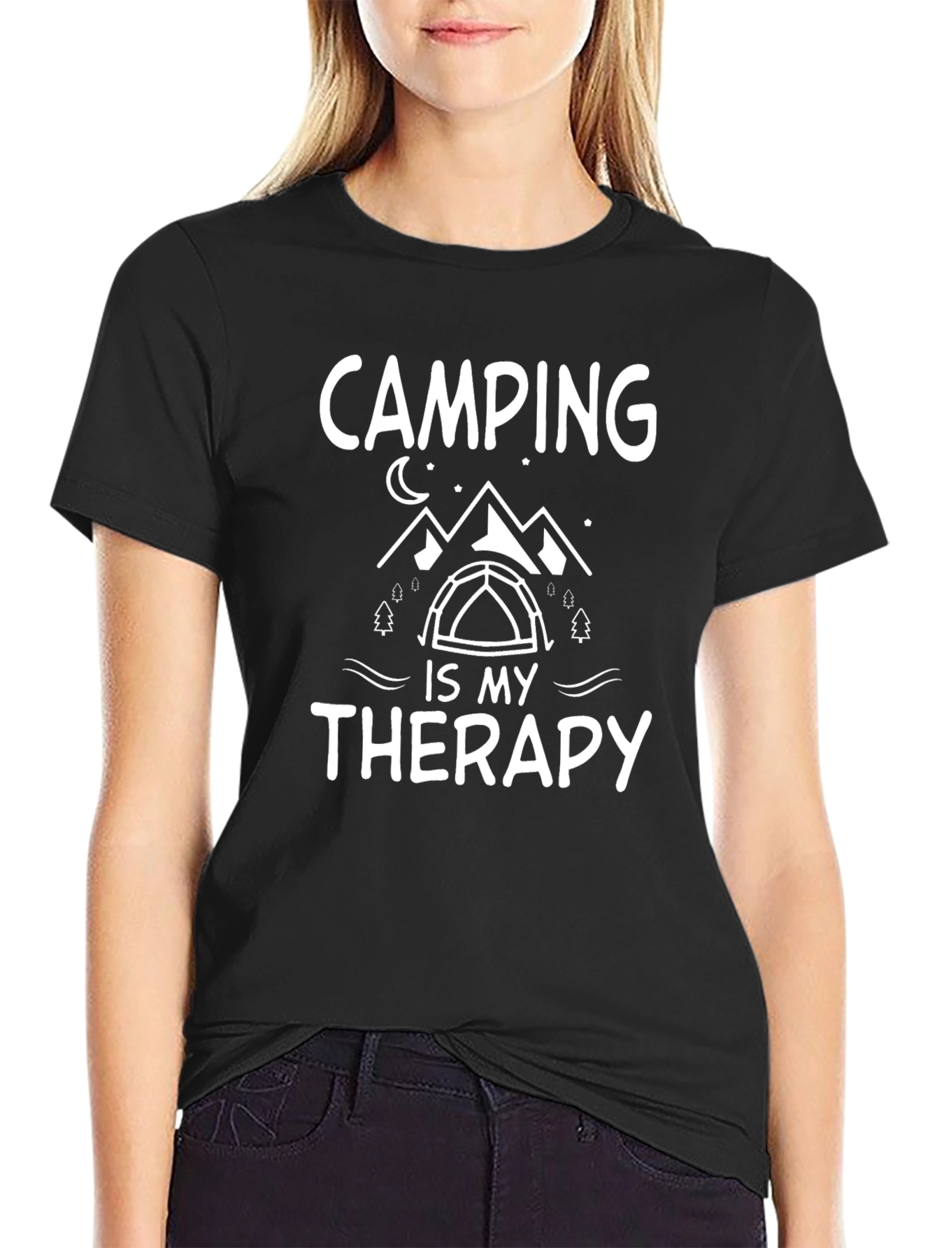 Camping is My Therapy Graphic T-Shirt