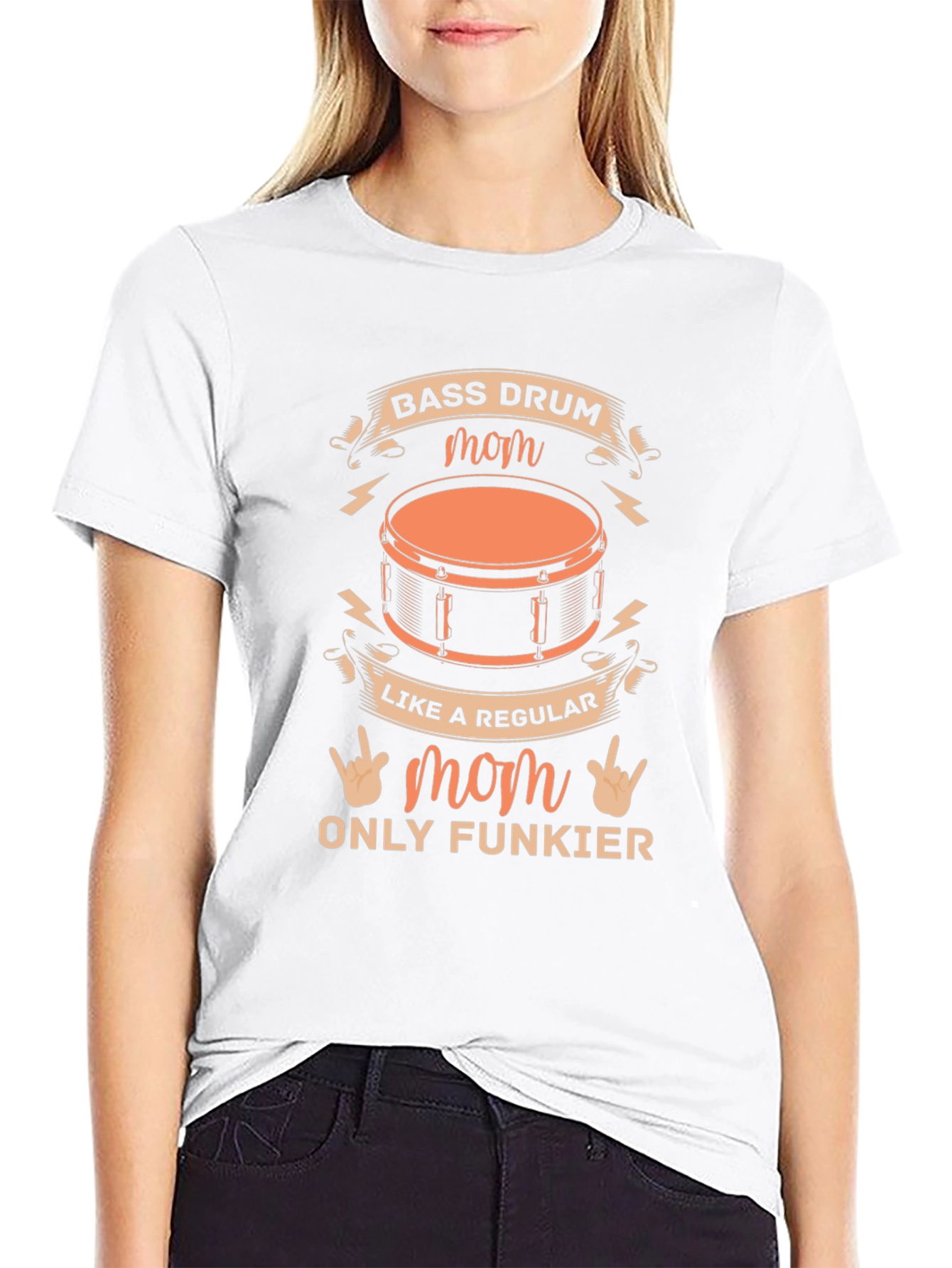 Bass Drum Mom T-Shirt - Funky Music Lover Tee