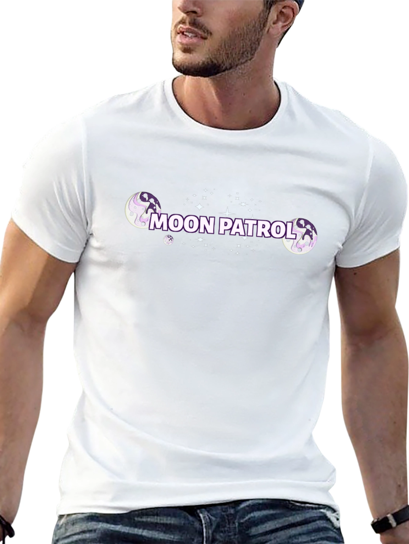 Moon Patrol Graphic Tee - Black Cotton