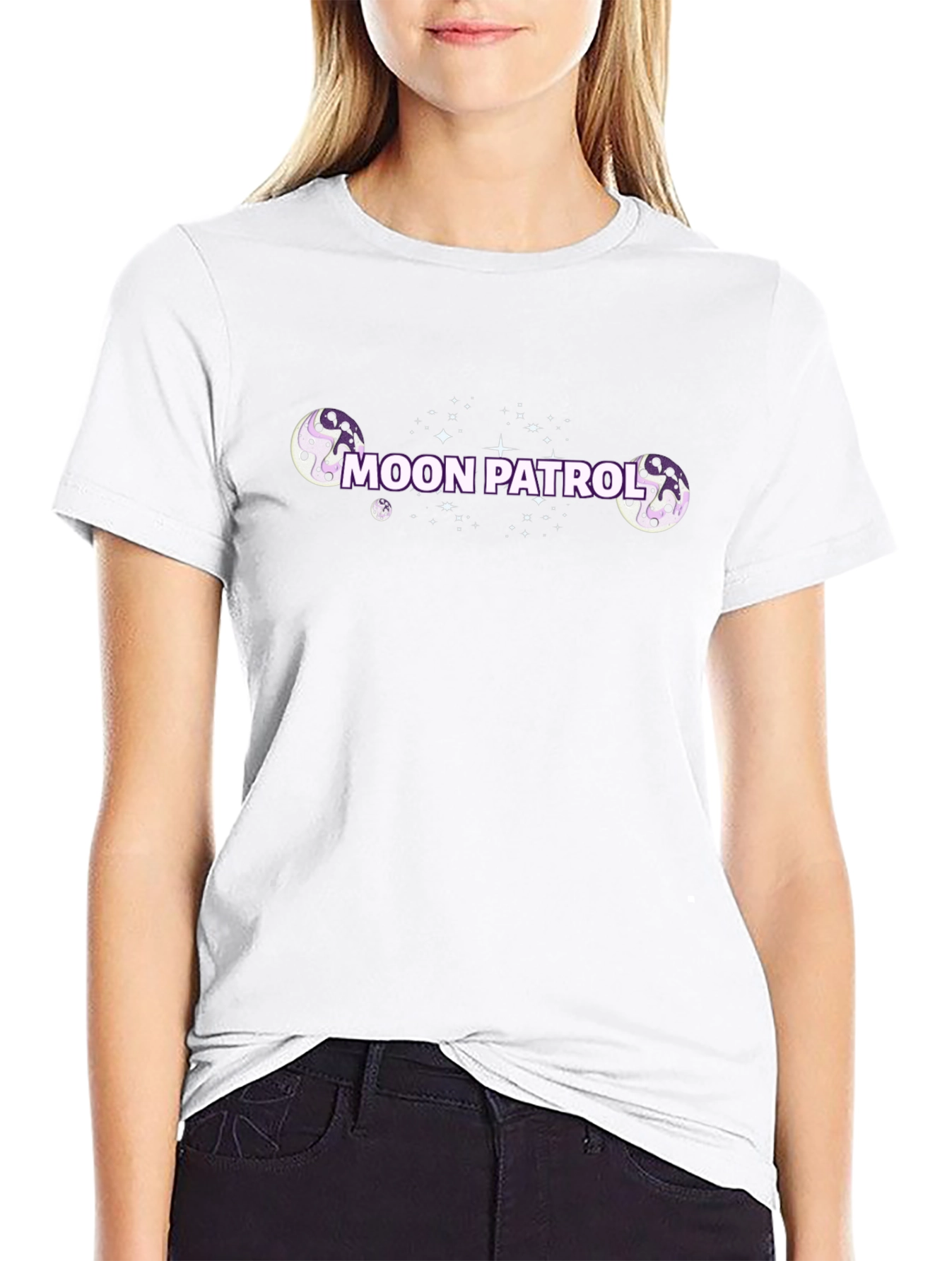 Moon Patrol Graphic Tee - Black Cotton