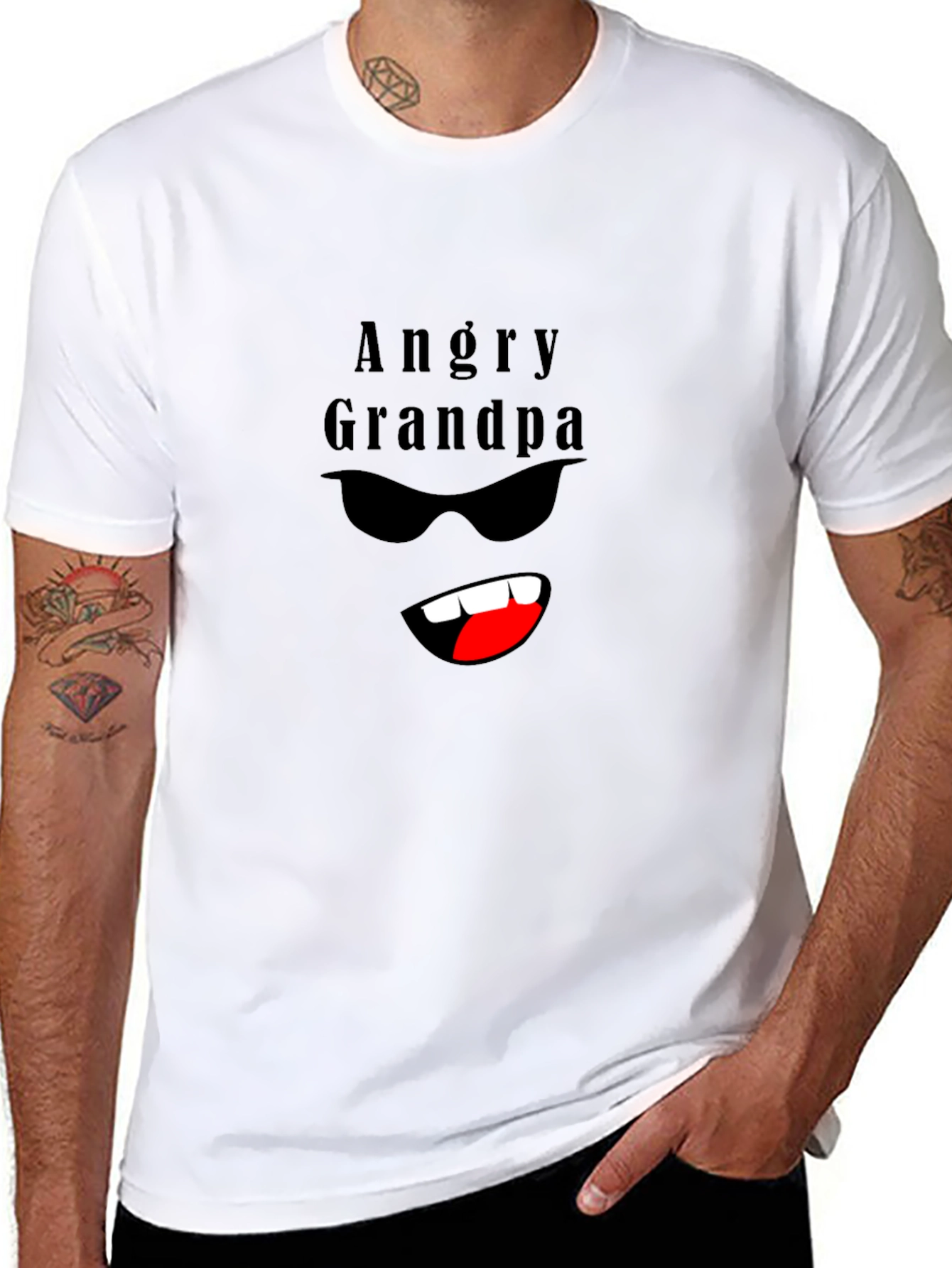 Angry Grandpa Graphic Tee - Funny Novelty T-Shirt