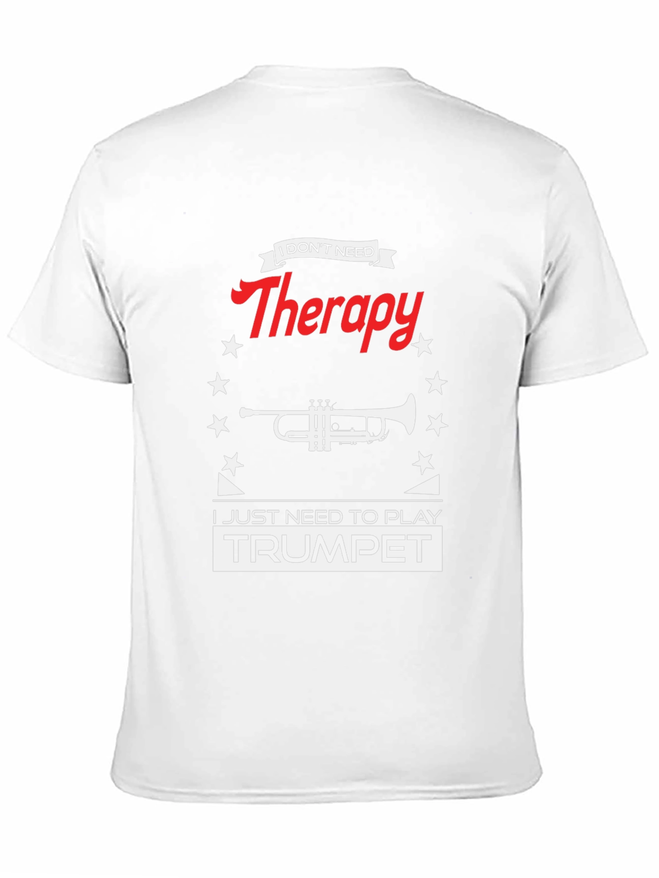Therapy Trumpet Black T-Shirt: Music Lover Tee