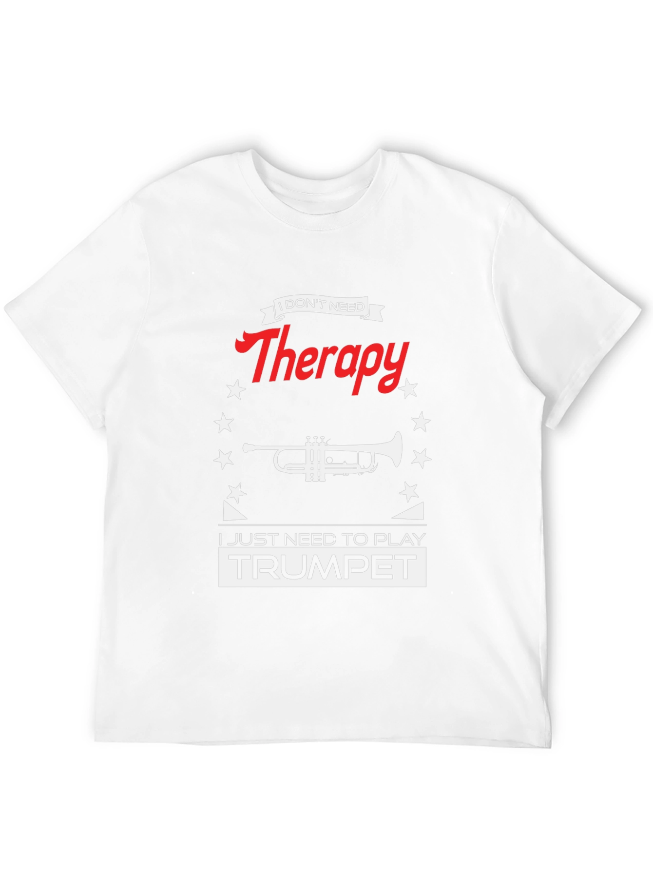 Therapy Trumpet Black T-Shirt: Music Lover Tee
