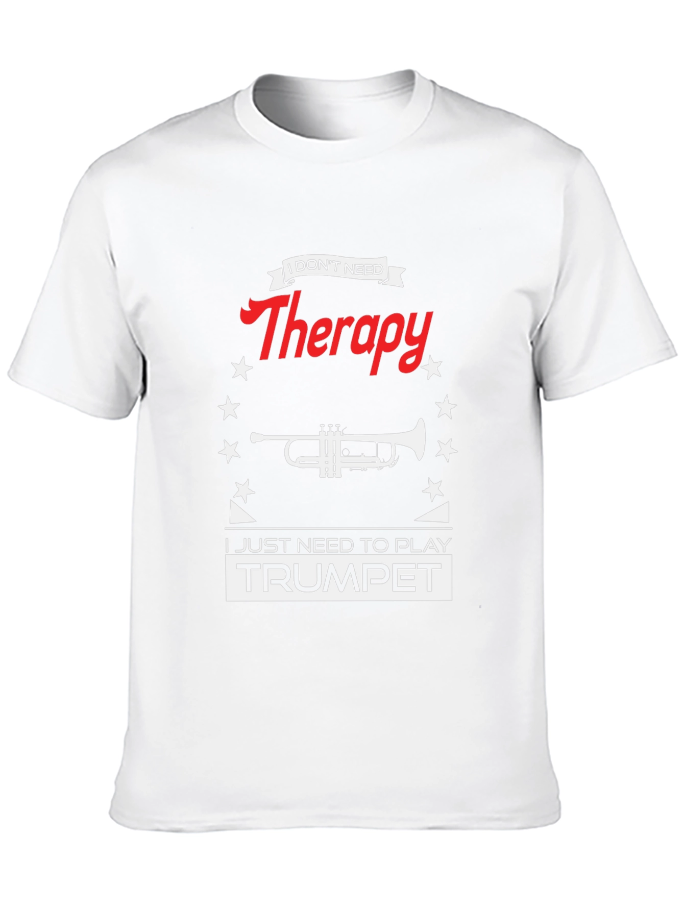 Therapy Trumpet Black T-Shirt: Music Lover Tee