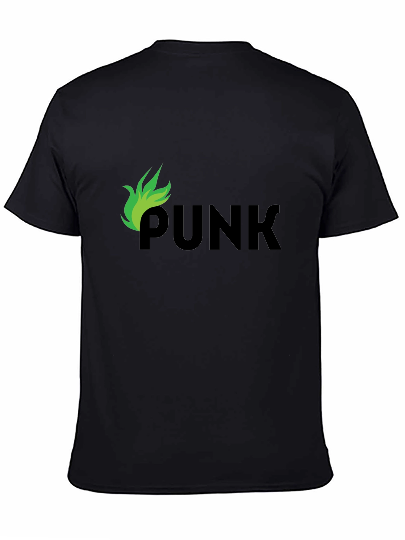 Punk Graphic Tee - Black Cotton T-Shirt