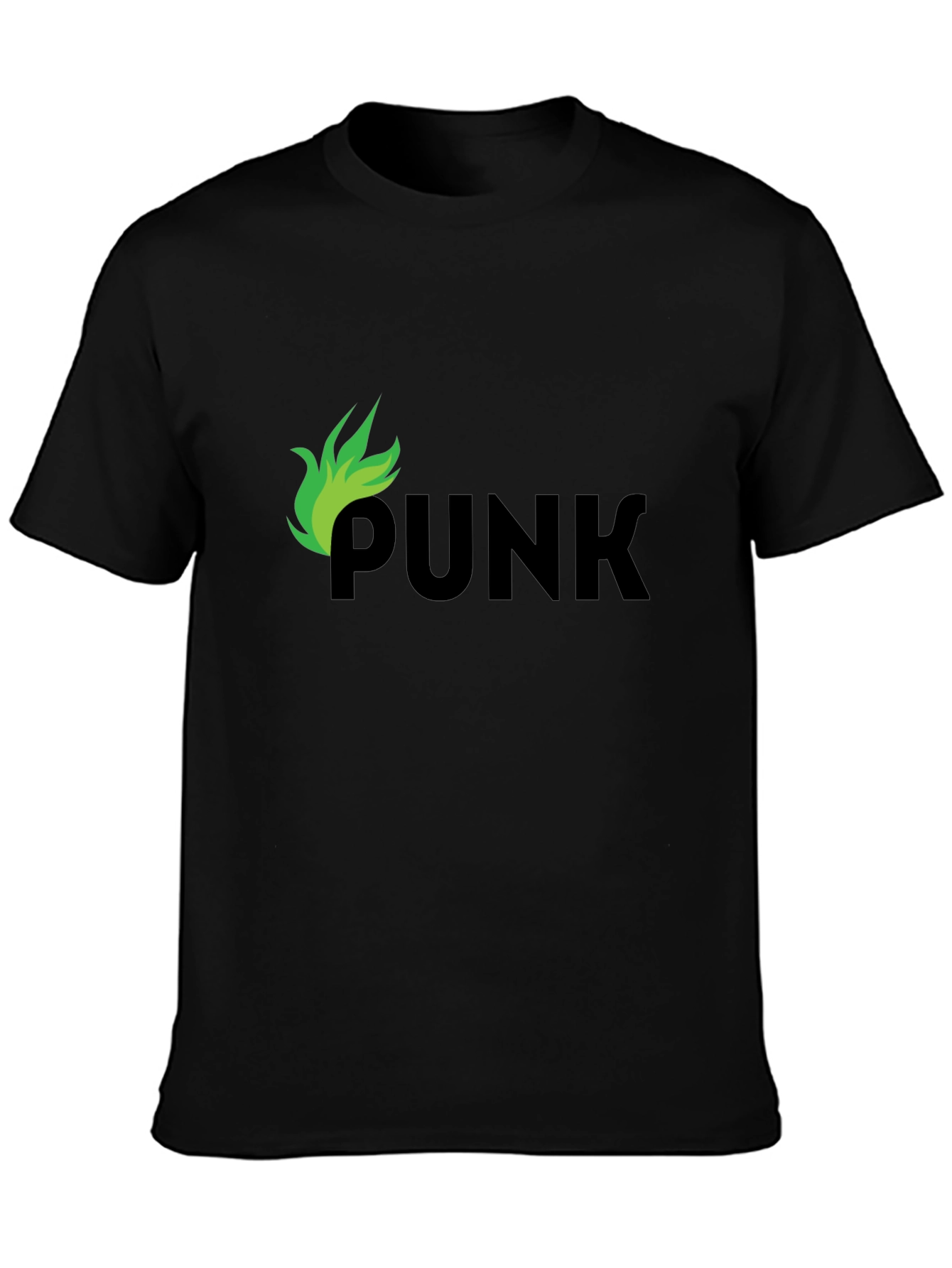 Punk Graphic Tee - Black Cotton T-Shirt
