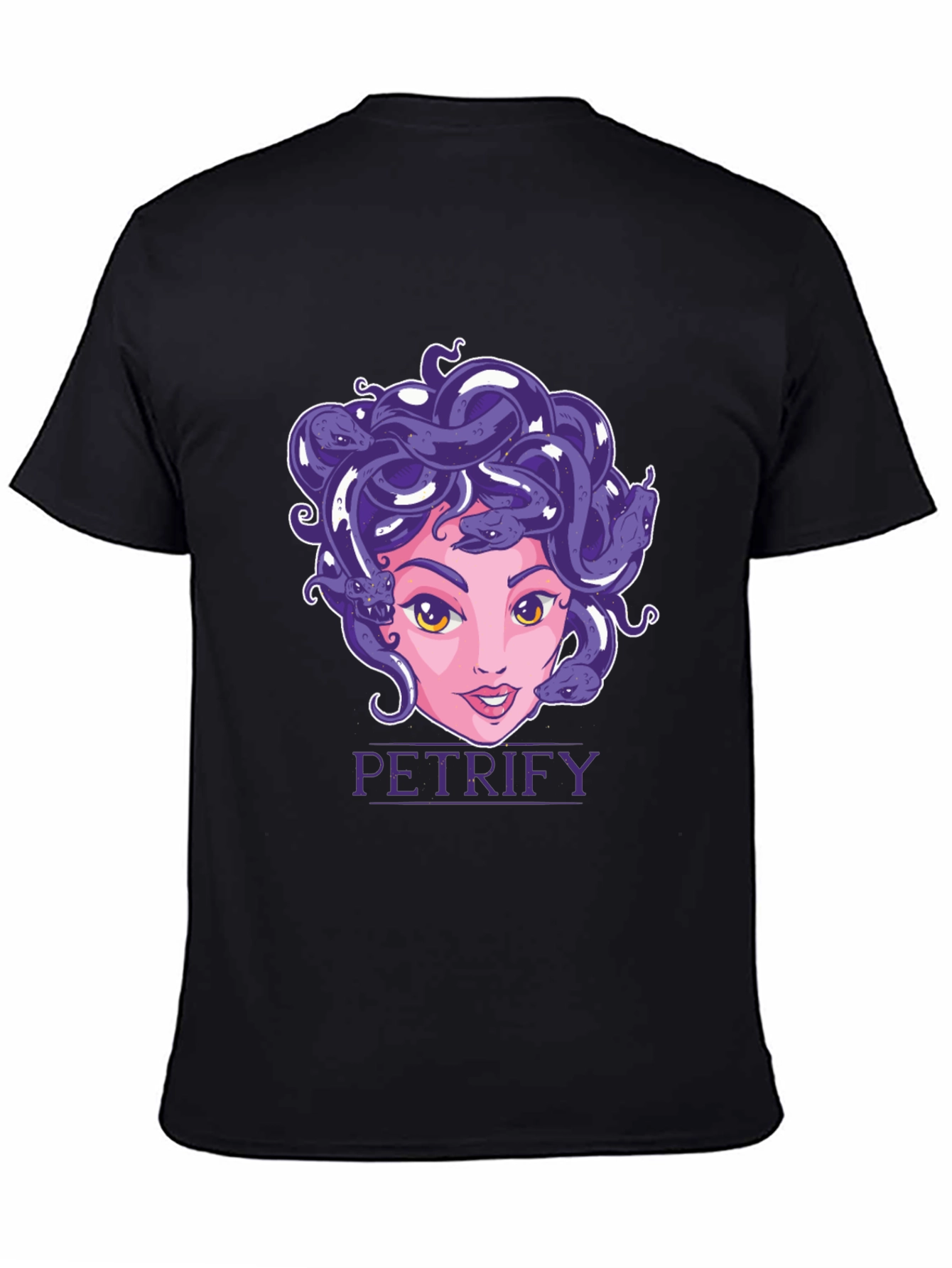 Medusa Graphic Print Black T-Shirt