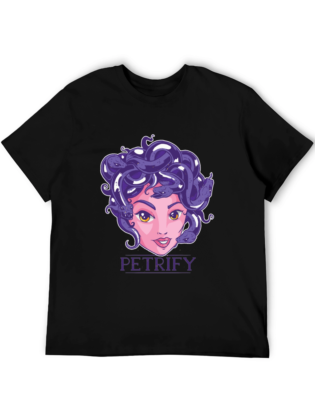 Medusa Graphic Print Black T-Shirt