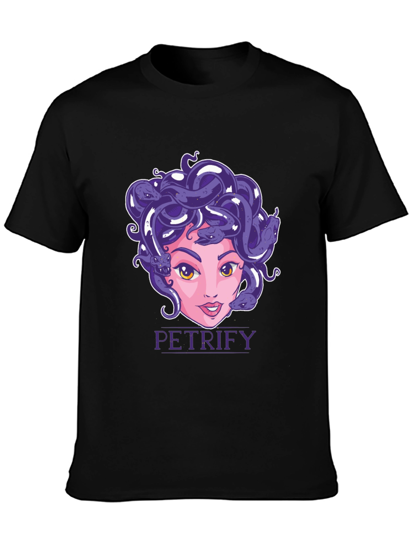 Medusa Graphic Print Black T-Shirt