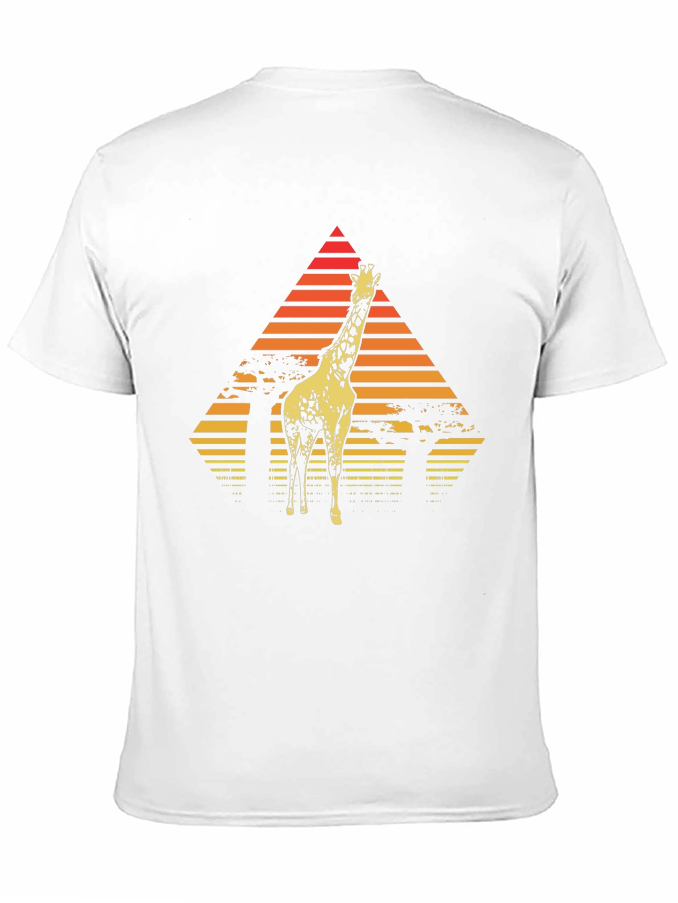 Giraffe Sunset T-Shirt - Retro African Wildlife Tee
