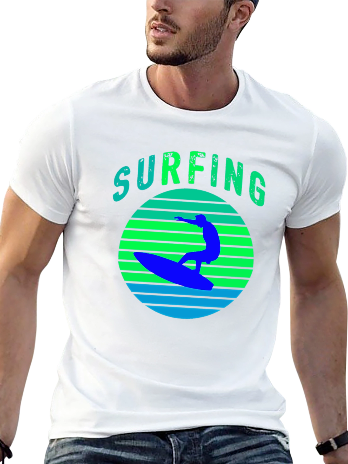 Surfing Sunset Graphic Tee