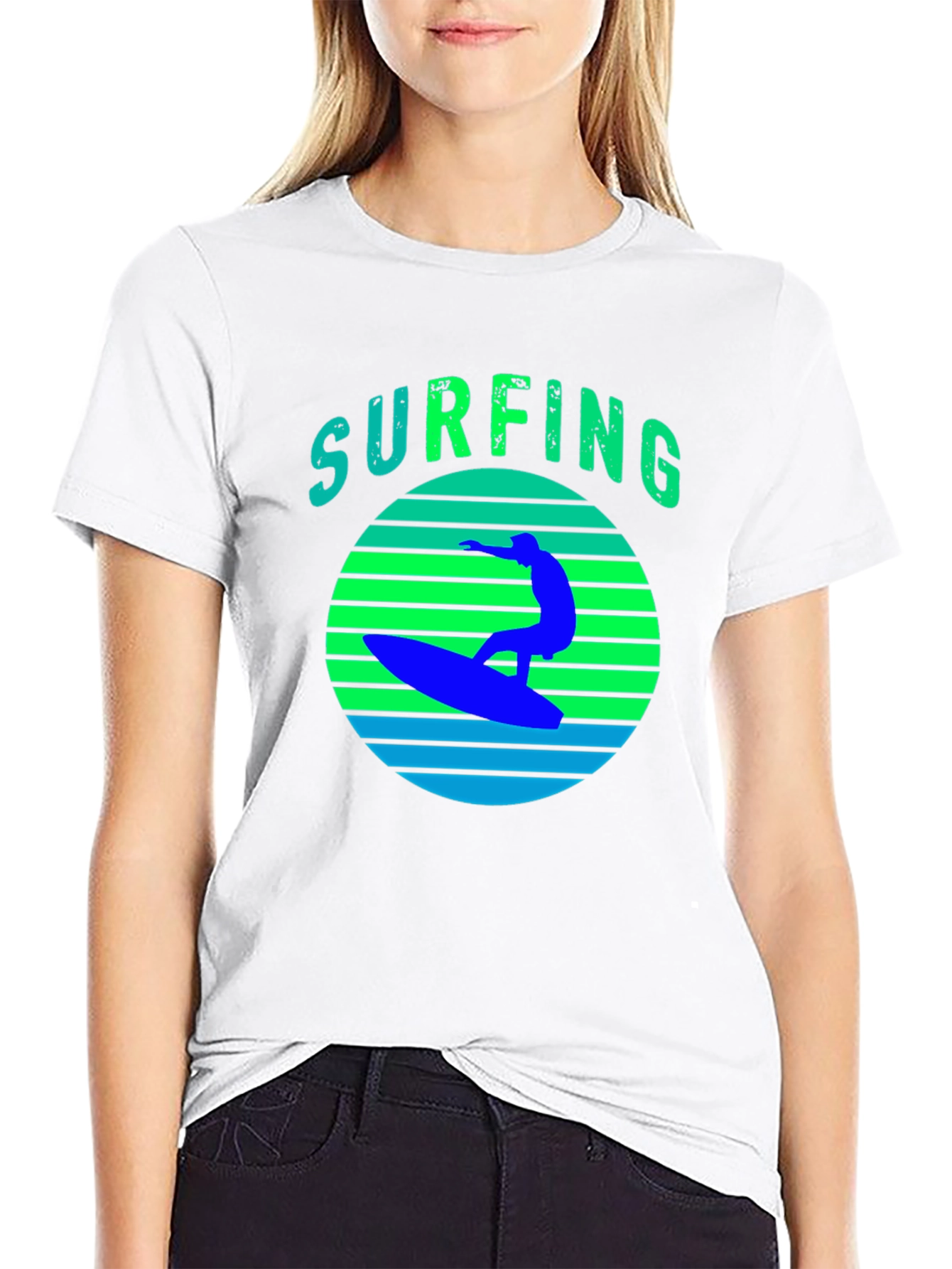 Surfing Sunset Graphic Tee