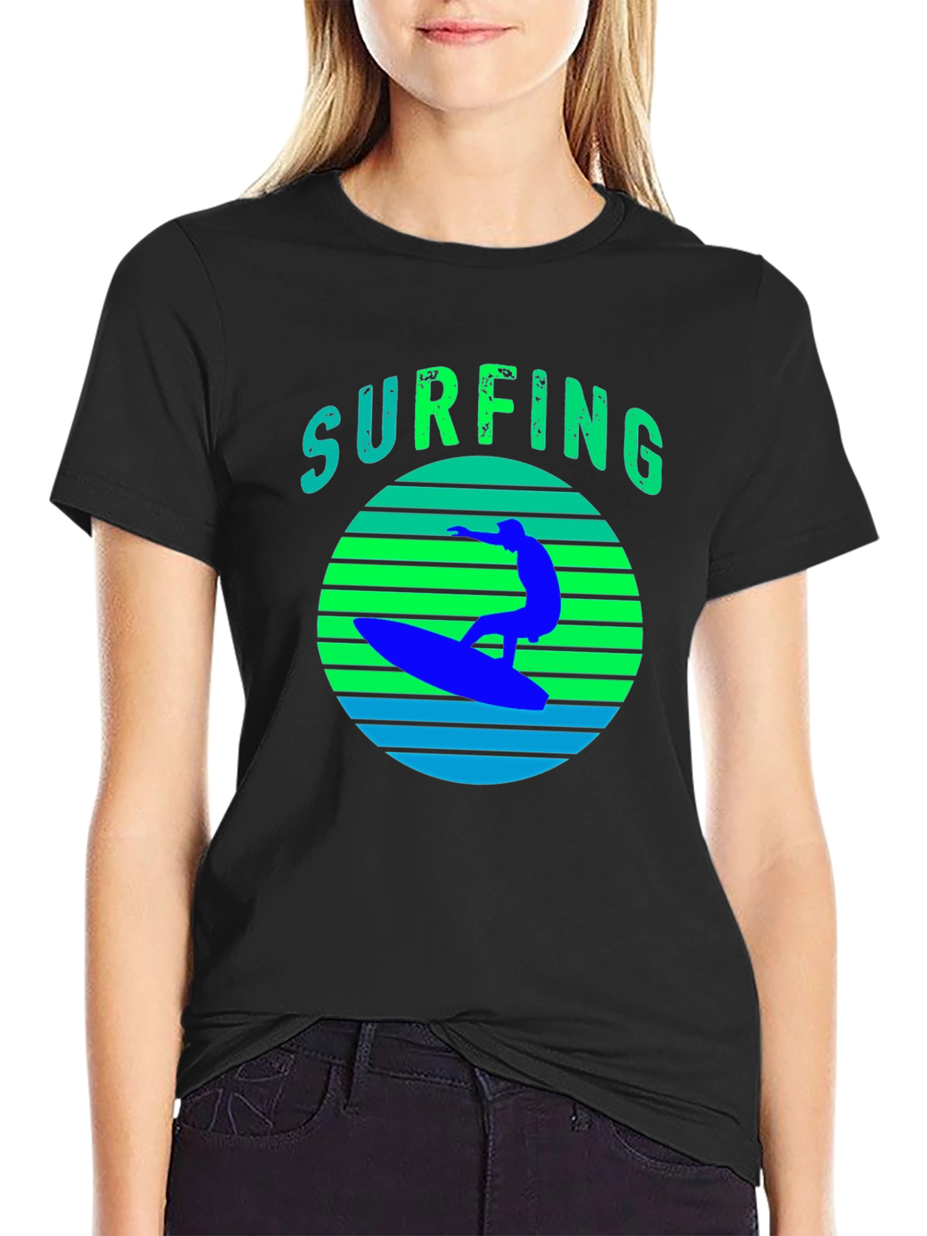 Surfing Sunset Graphic Tee