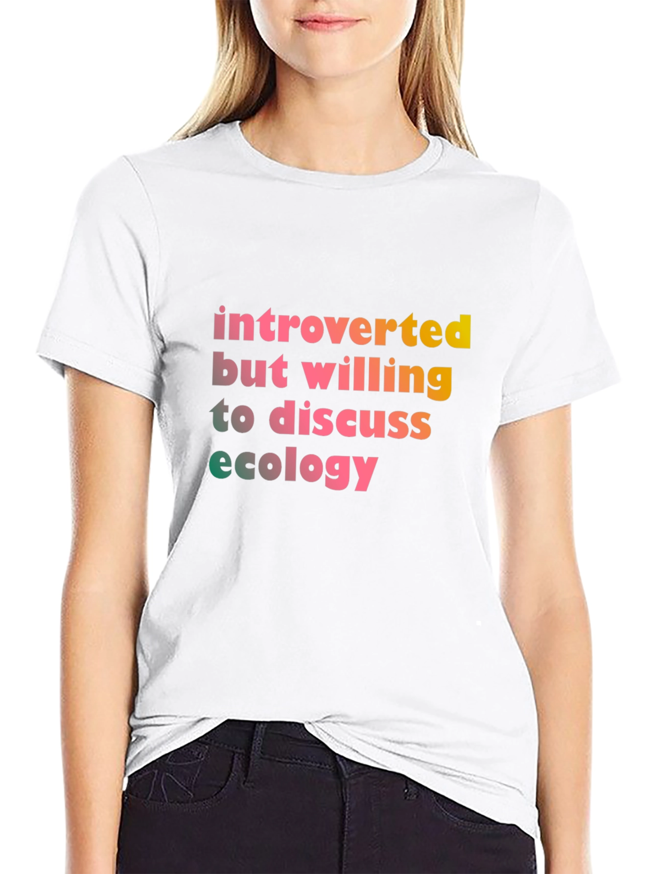 Introverted Ecology T-Shirt - Black Cotton Tee