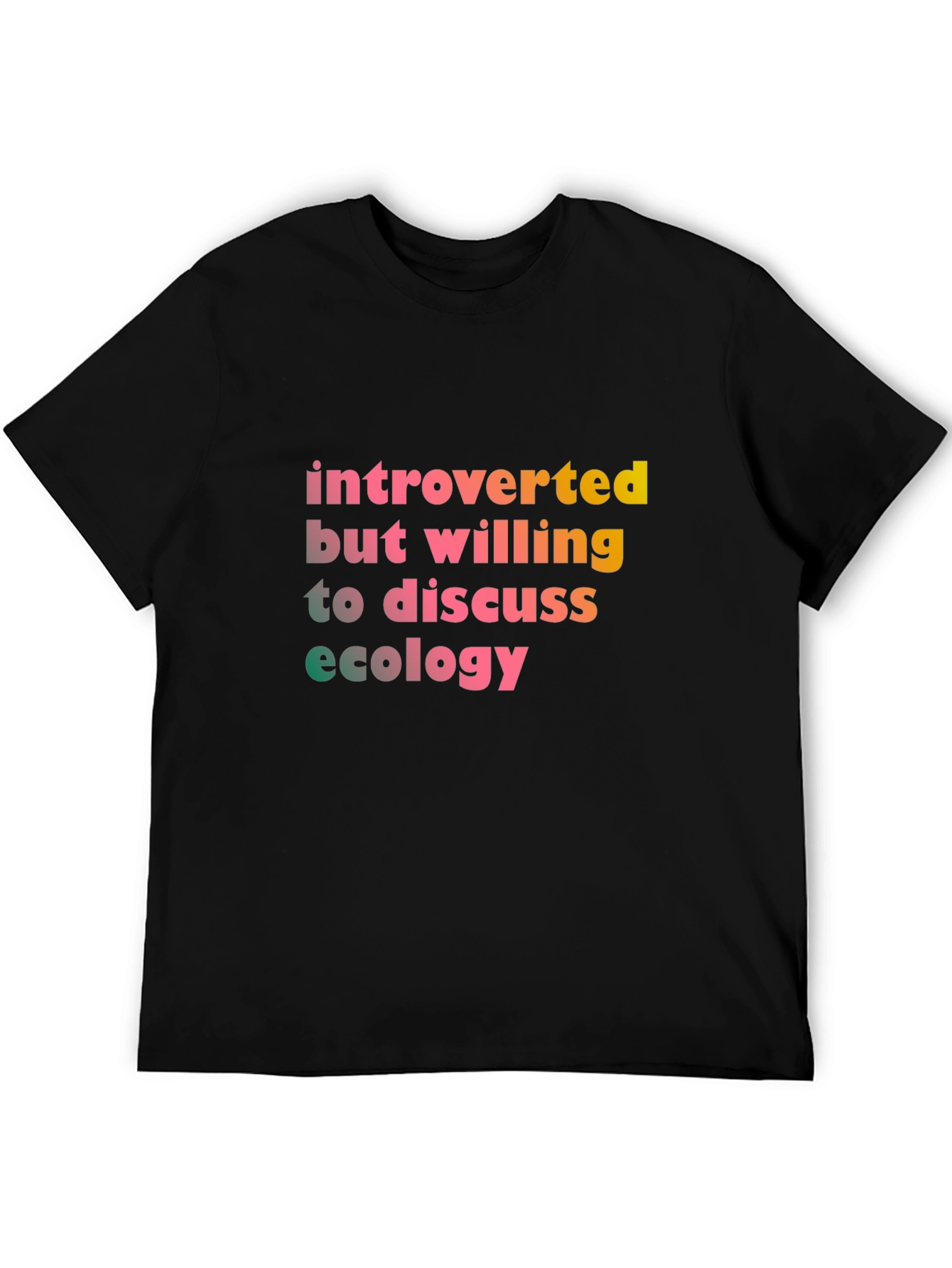 Introverted Ecology T-Shirt - Black Cotton Tee
