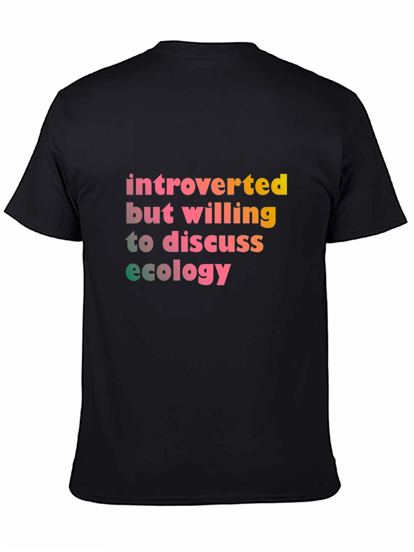Introverted Ecology T-Shirt - Black Cotton Tee