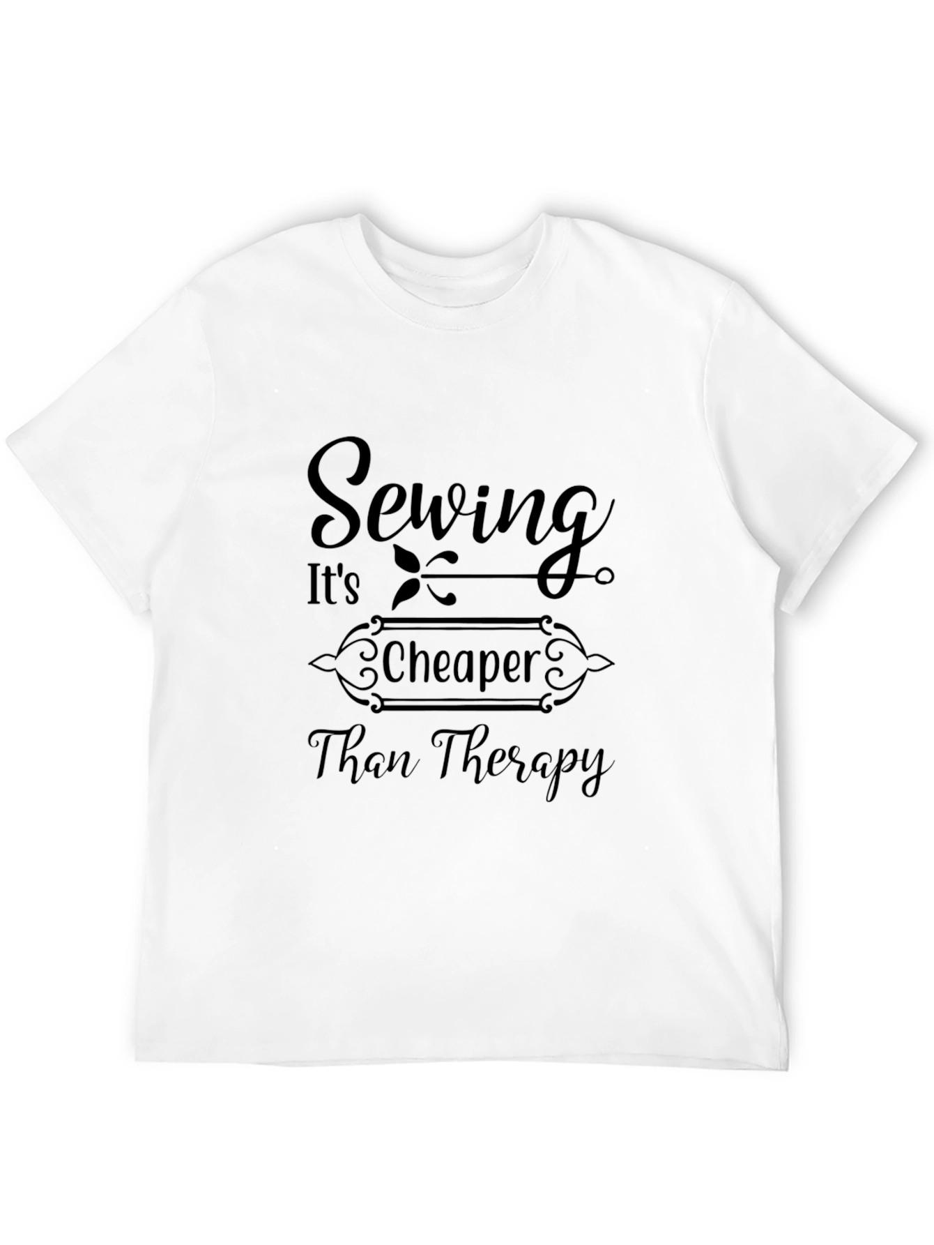 Sewing Cheaper Than Therapy Graphic Tee