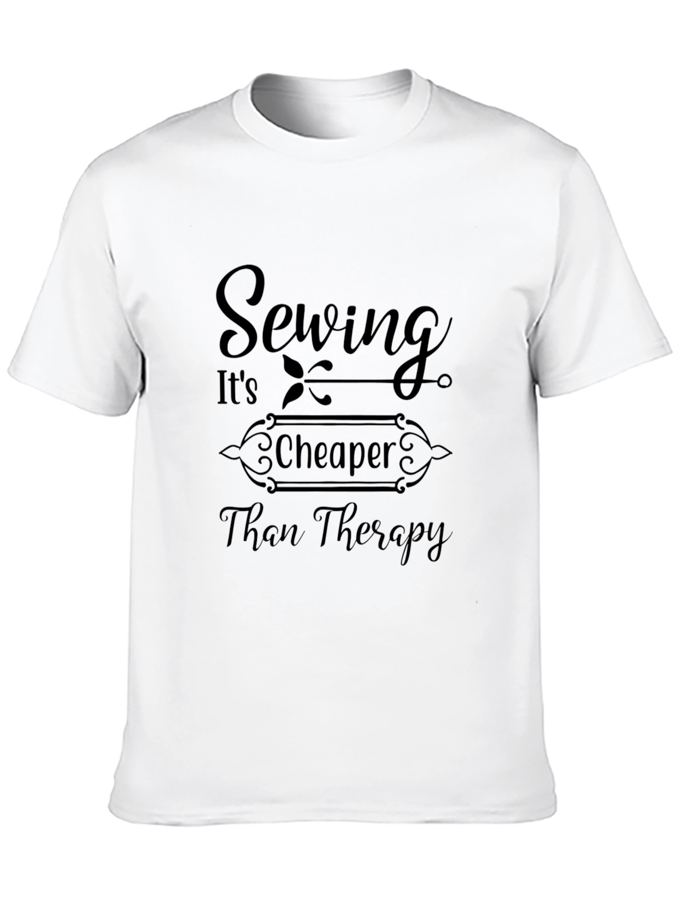 Sewing Cheaper Than Therapy Graphic Tee