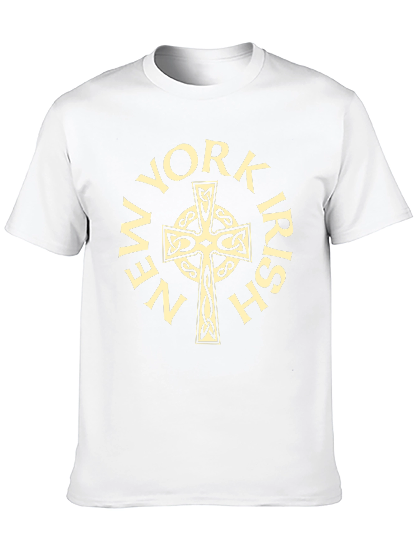 New York Irish Celtic Cross Black T-Shirt