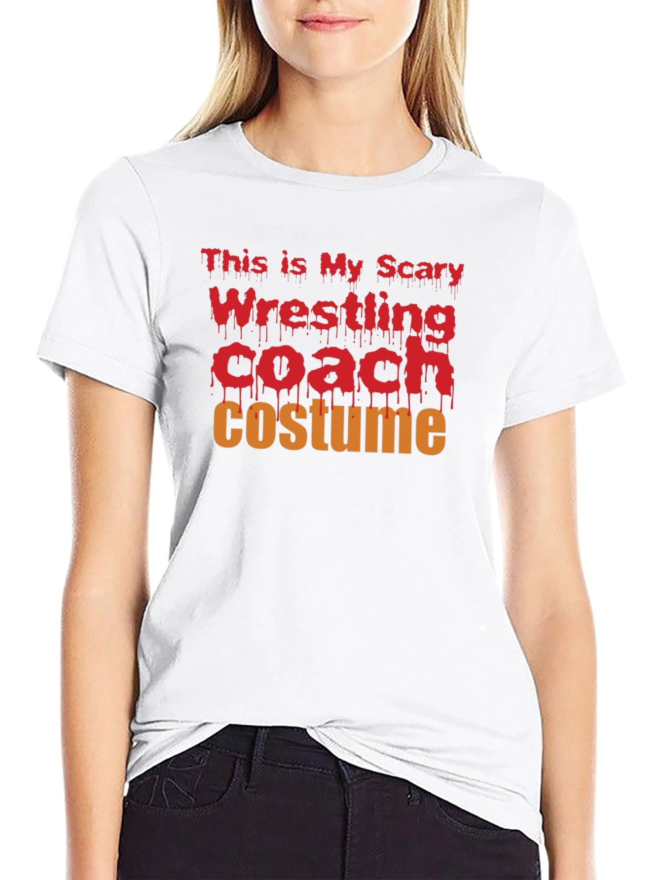Scary Wrestling Coach Costume Halloween T-Shirt