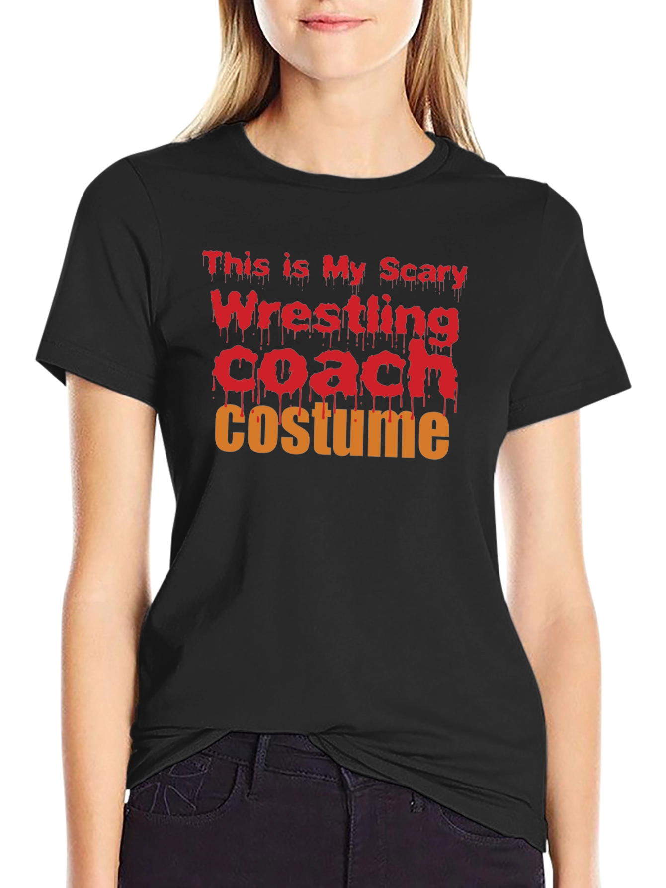 Scary Wrestling Coach Costume Halloween T-Shirt