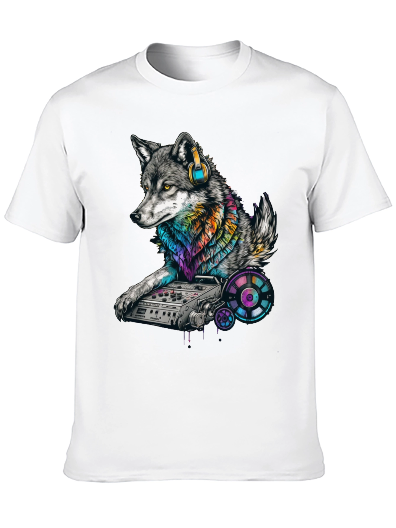 DJ Wolf Graphic T-Shirt - Unique Music Lover Tee