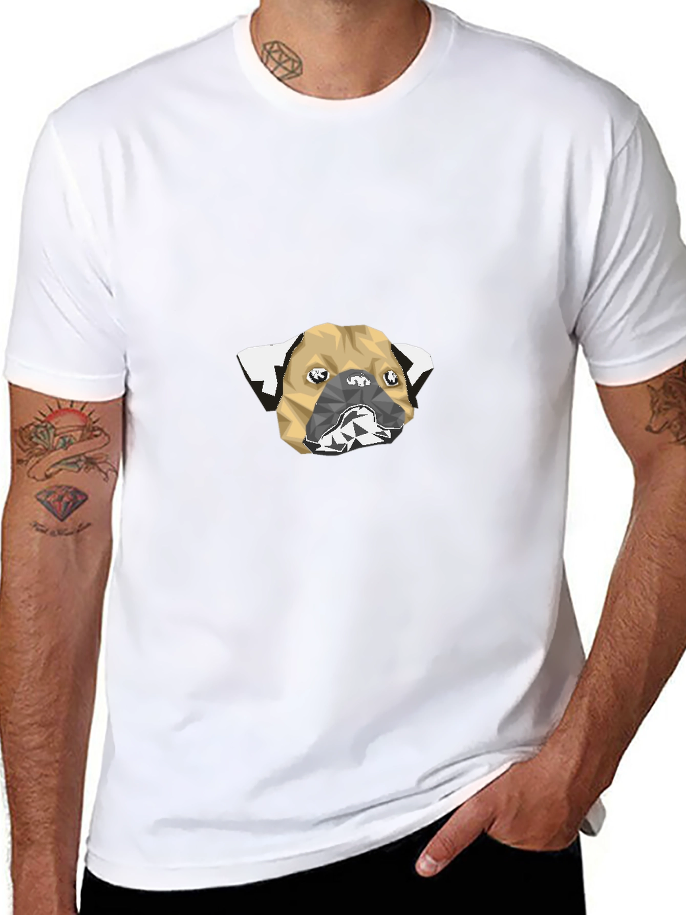 Modern Pug Graphic T-Shirt