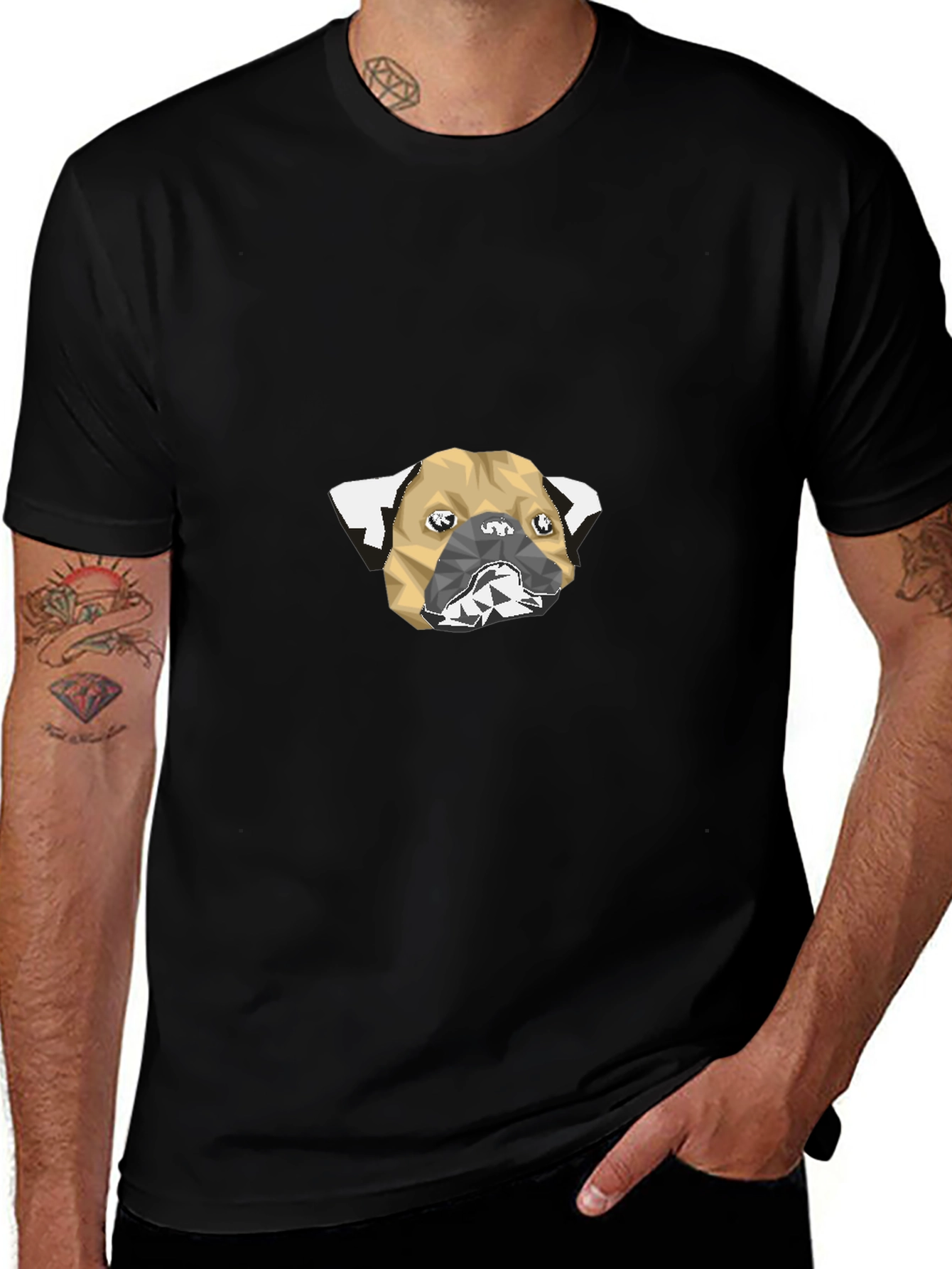 Modern Pug Graphic T-Shirt
