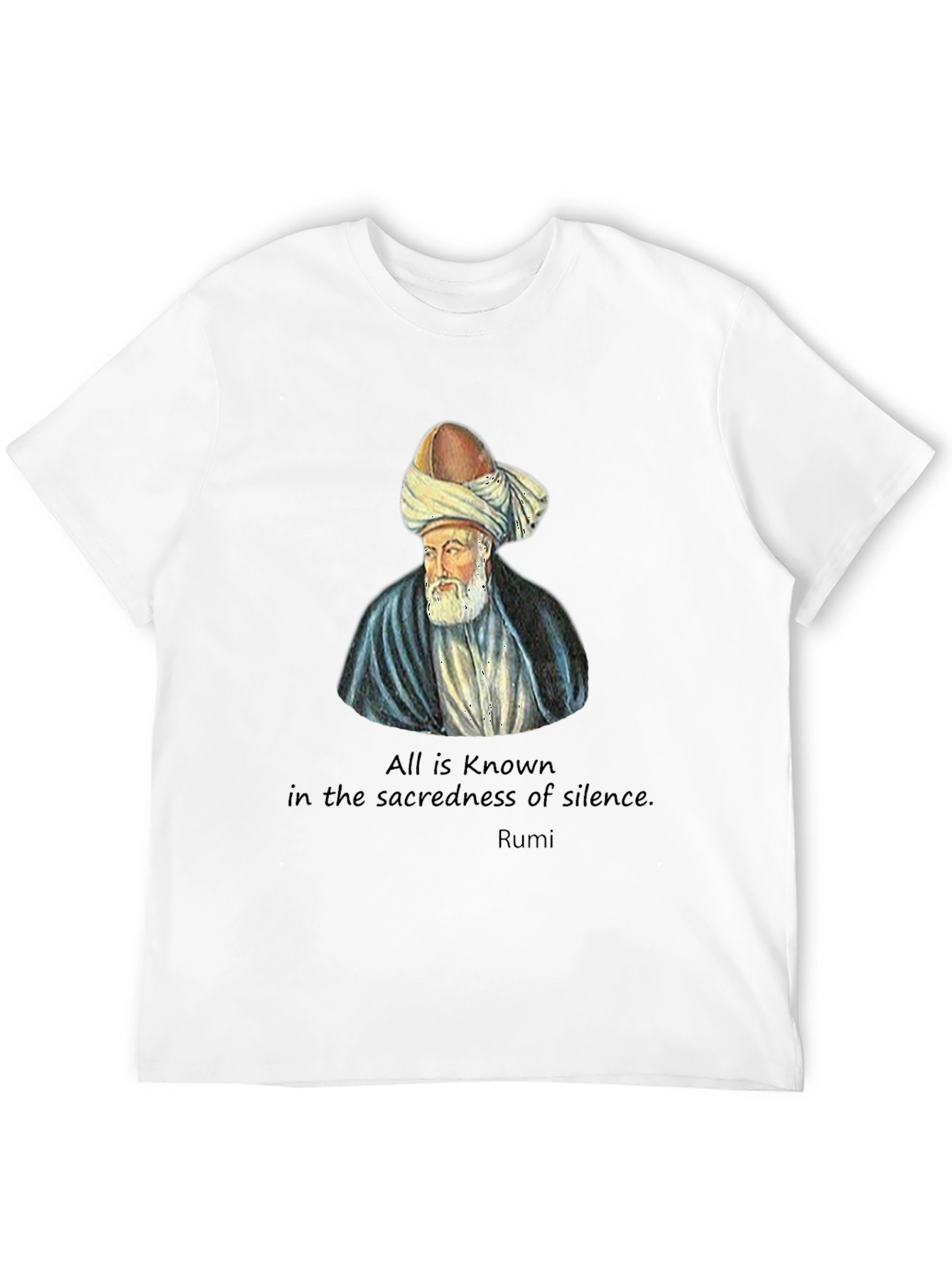 Rumi T-Shirt: Sacredness of Silence Tee