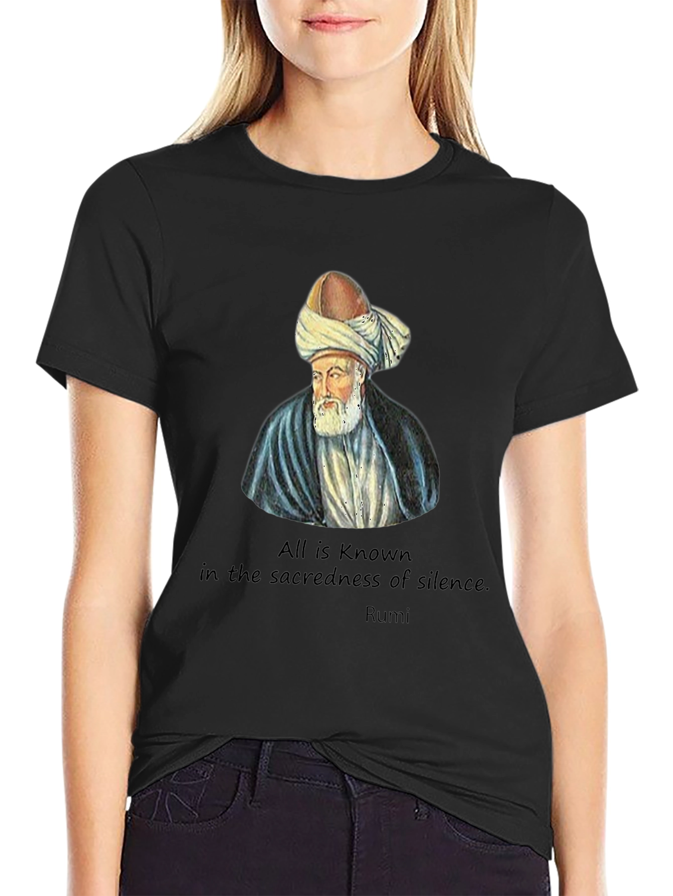 Rumi T-Shirt: Sacredness of Silence Tee