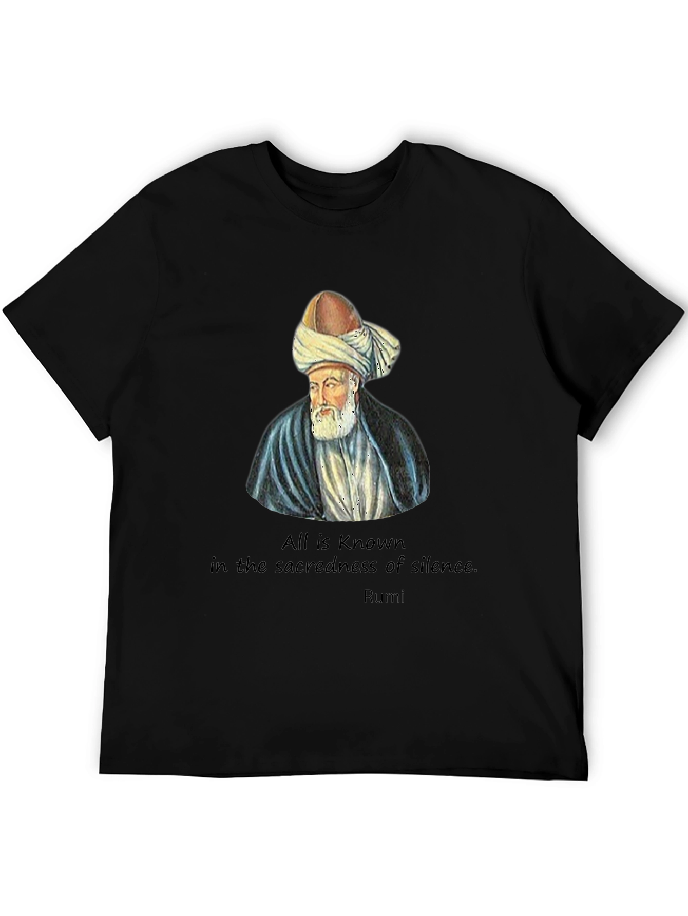 Rumi T-Shirt: Sacredness of Silence Tee