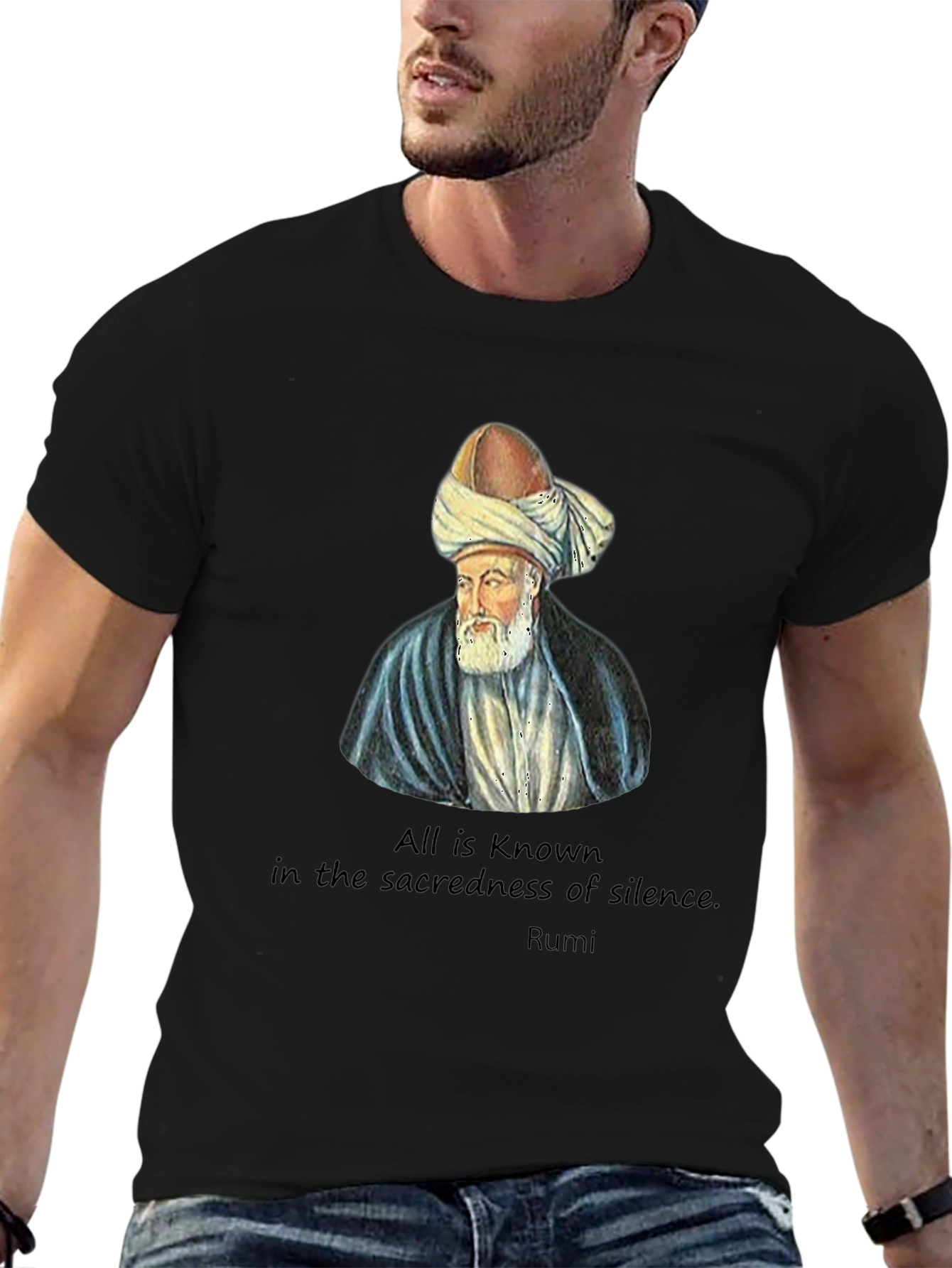 Rumi T-Shirt: Sacredness of Silence Tee