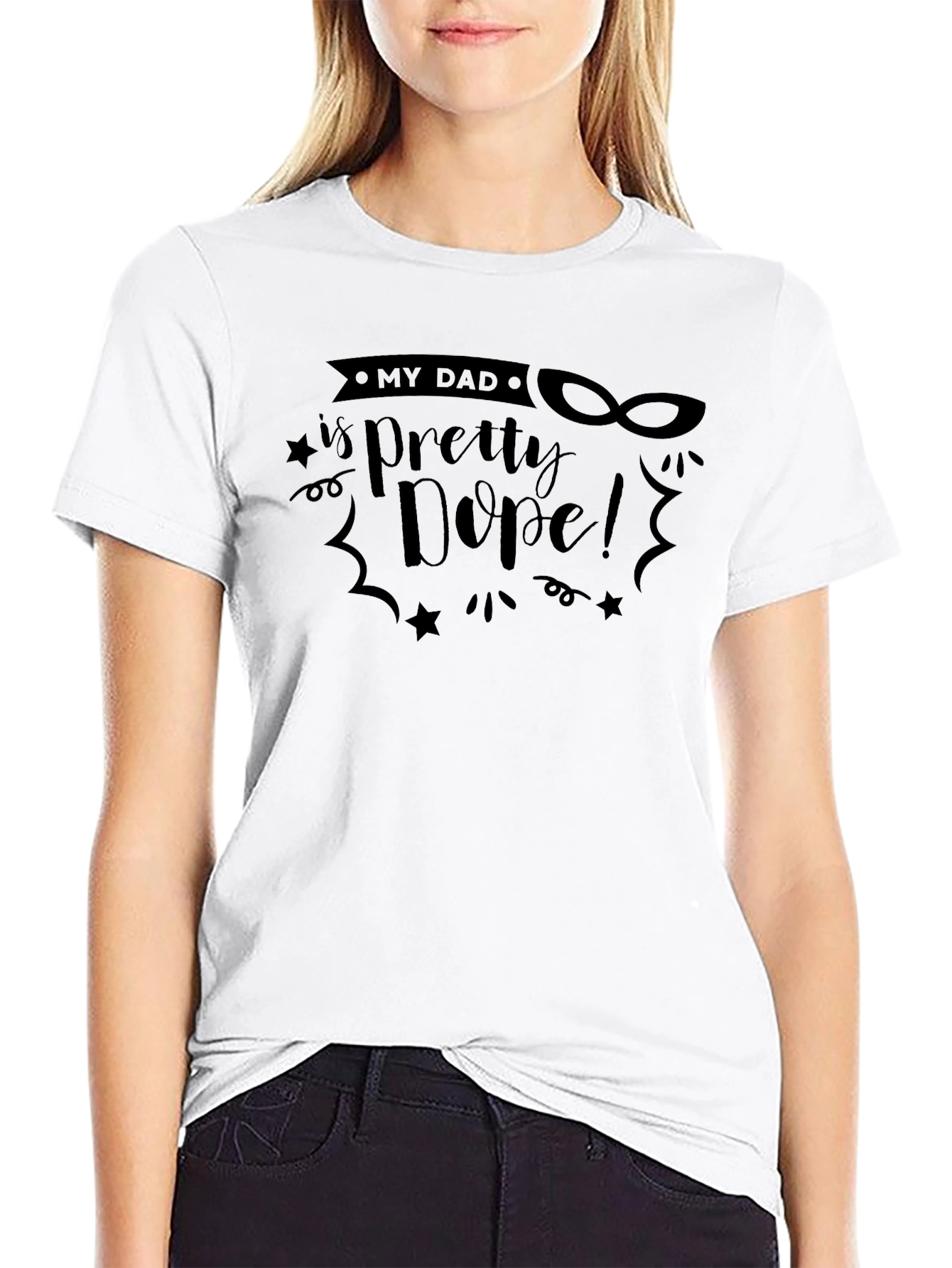 My Dad is Pretty Dope! Mens Black T-Shirt