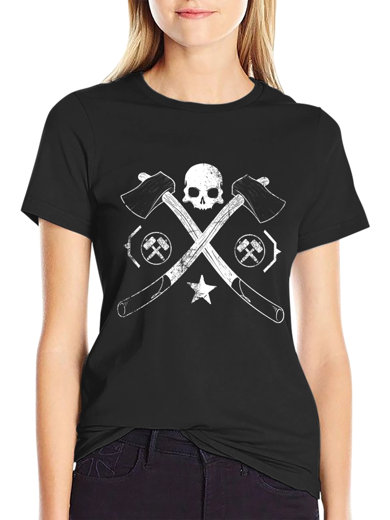 Skull & Crossed Axes Graphic T-Shirt