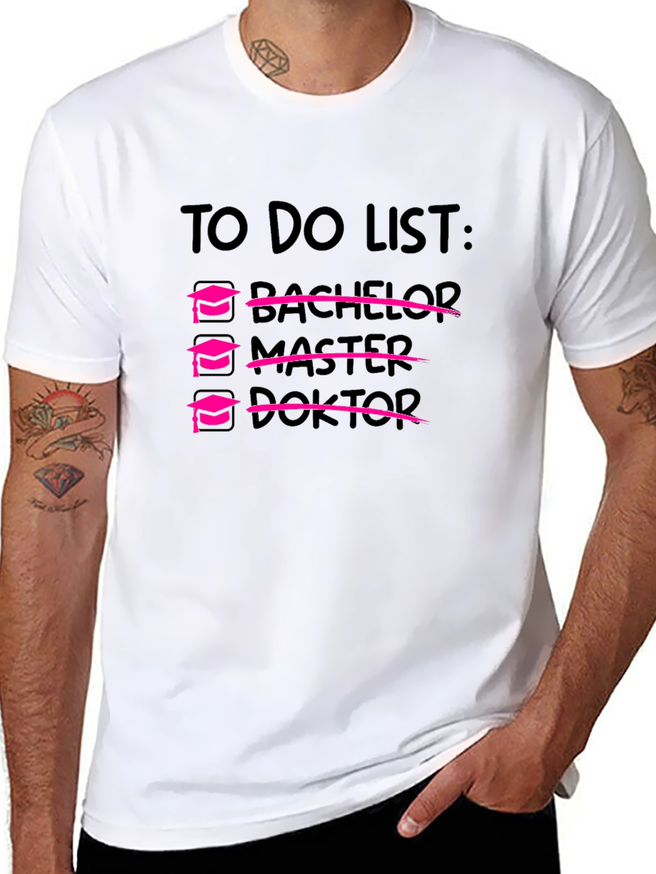 Doctorate Degree To-Do List Black T-Shirt