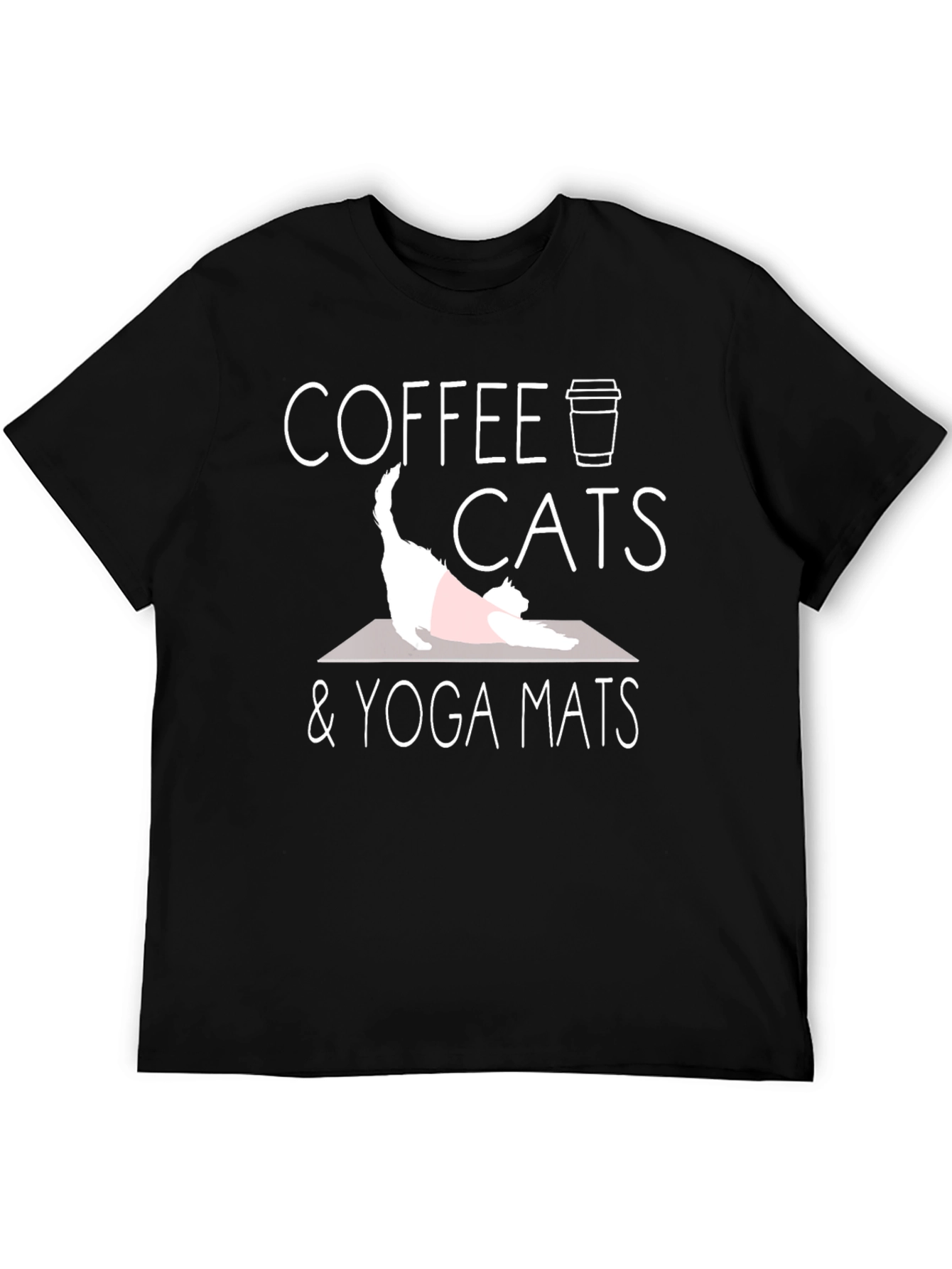 Coffee Cats & Yoga Mats T-Shirt