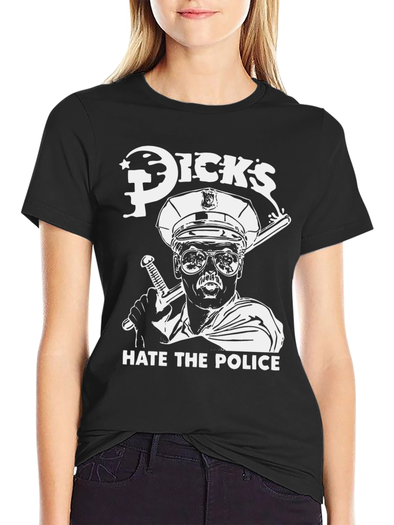 Dicks Hate the Police T-Shirt - Black