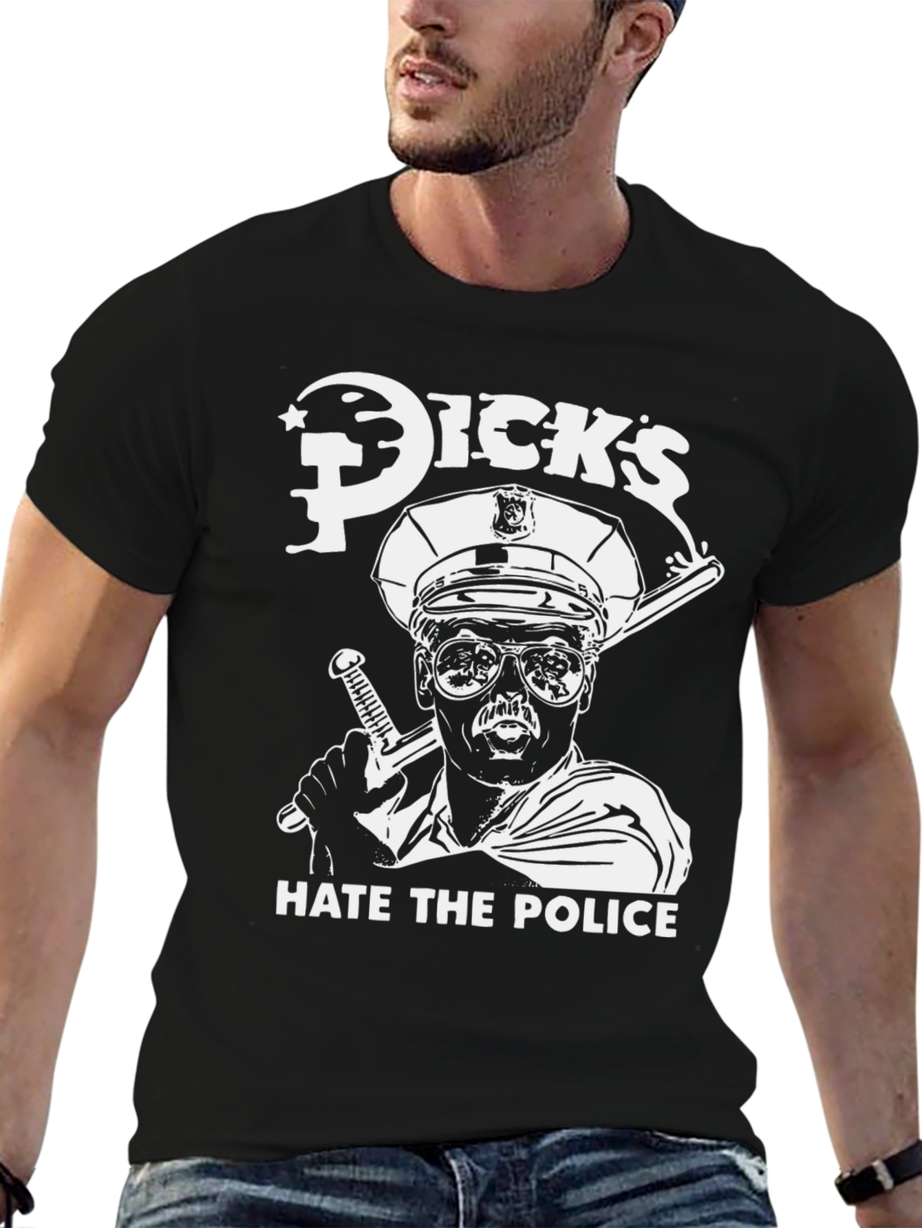 Dicks Hate the Police T-Shirt - Black