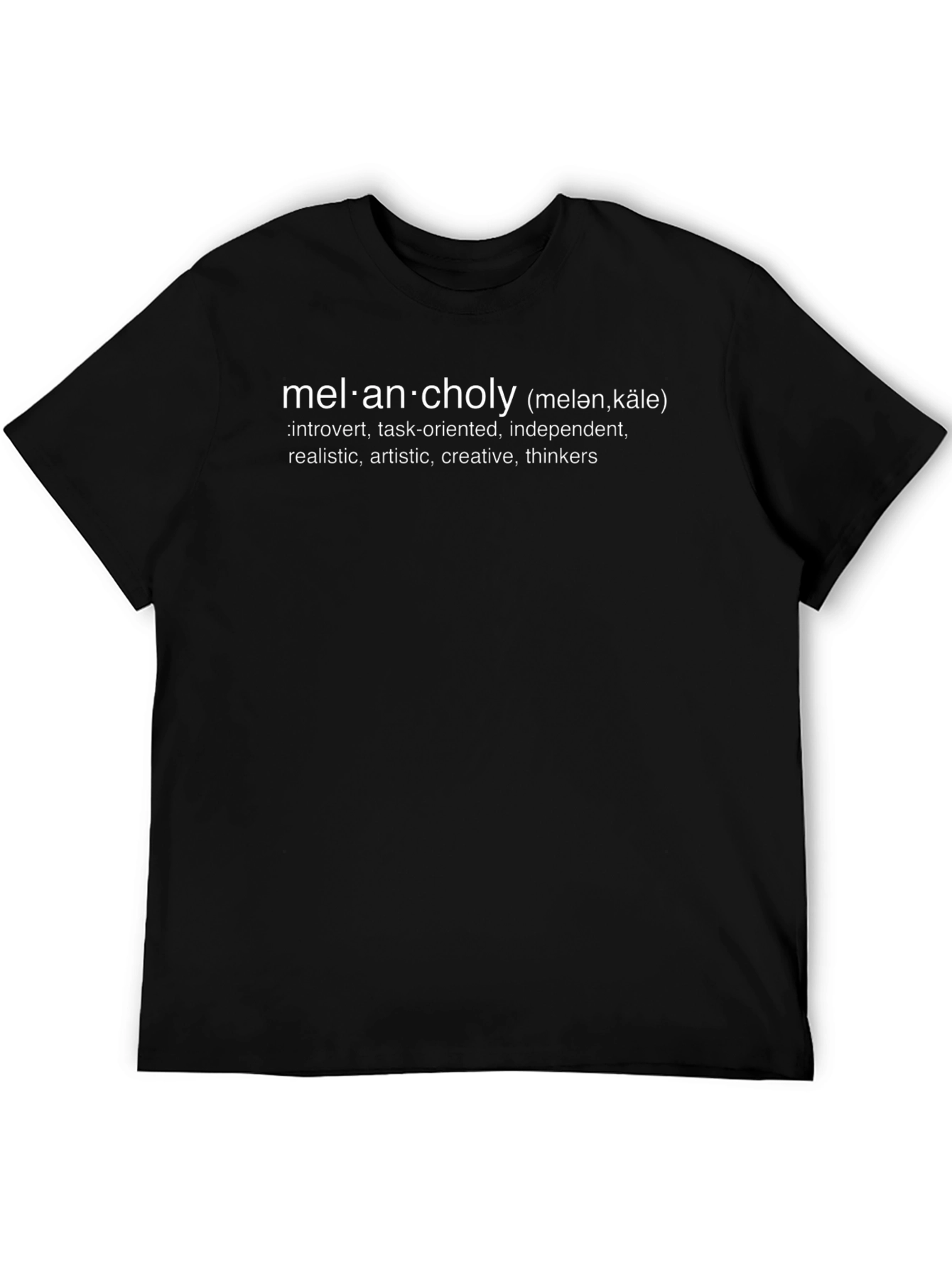 Melancholy Definition Graphic Tee - Black
