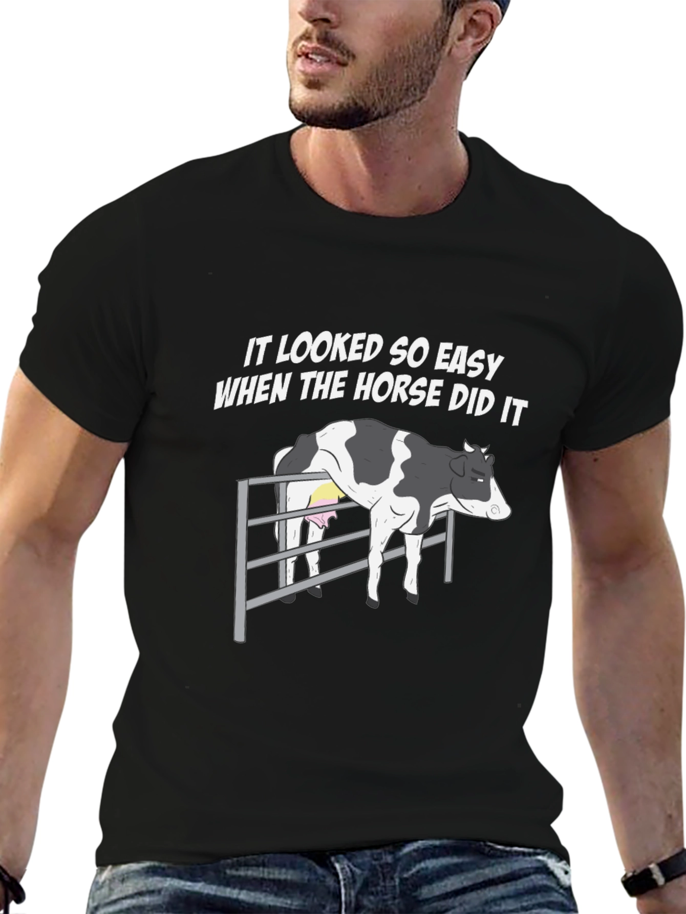 Funny Cow T-Shirt - It Looked So Easy