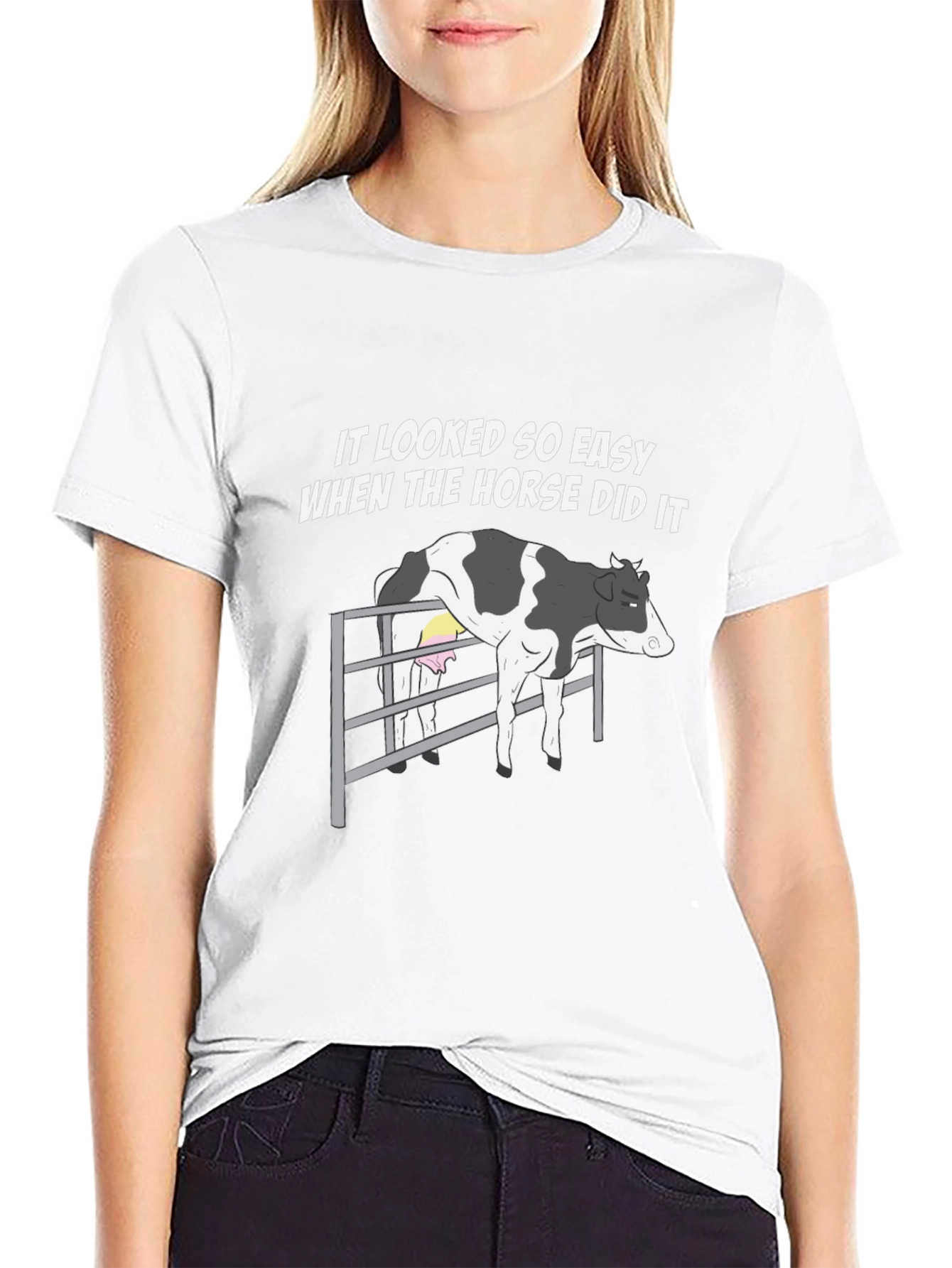 Funny Cow T-Shirt - It Looked So Easy