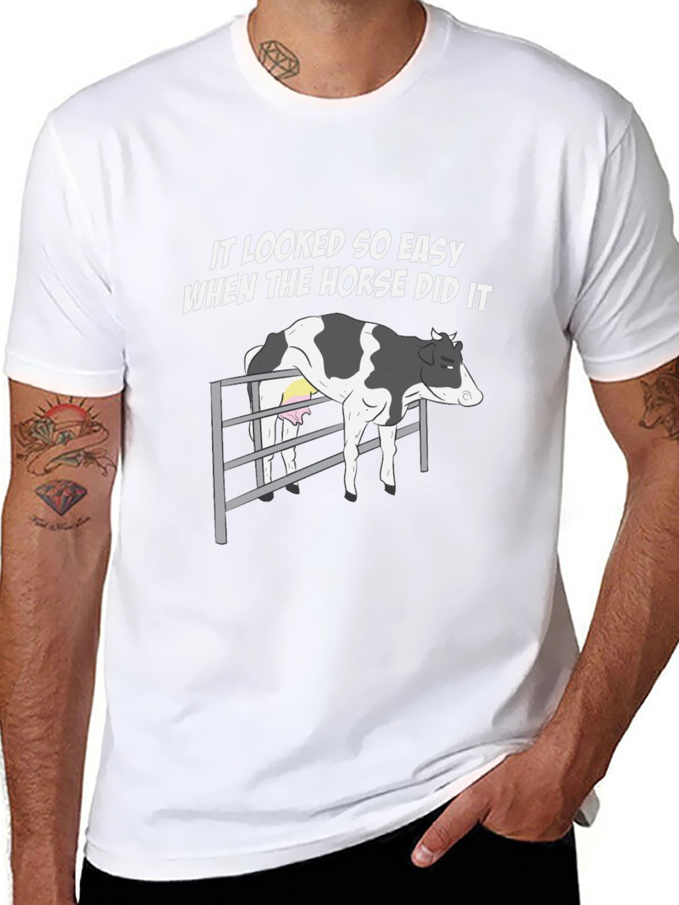Funny Cow T-Shirt - It Looked So Easy