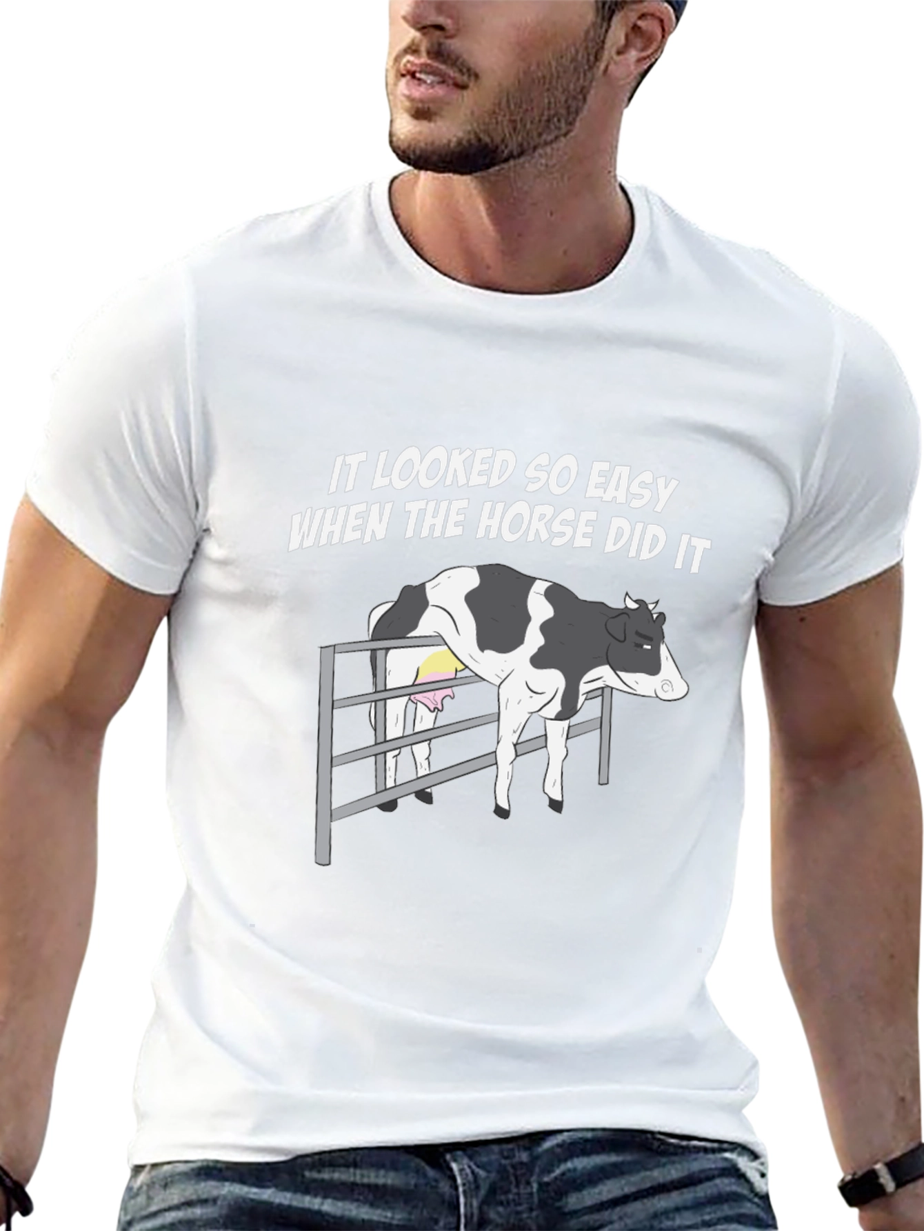 Funny Cow T-Shirt - It Looked So Easy