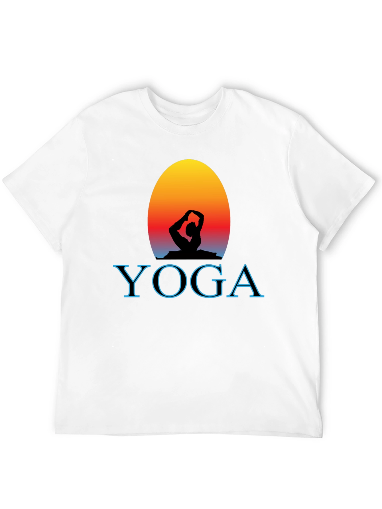 Yoga Silhouette Graphic Tee - Black