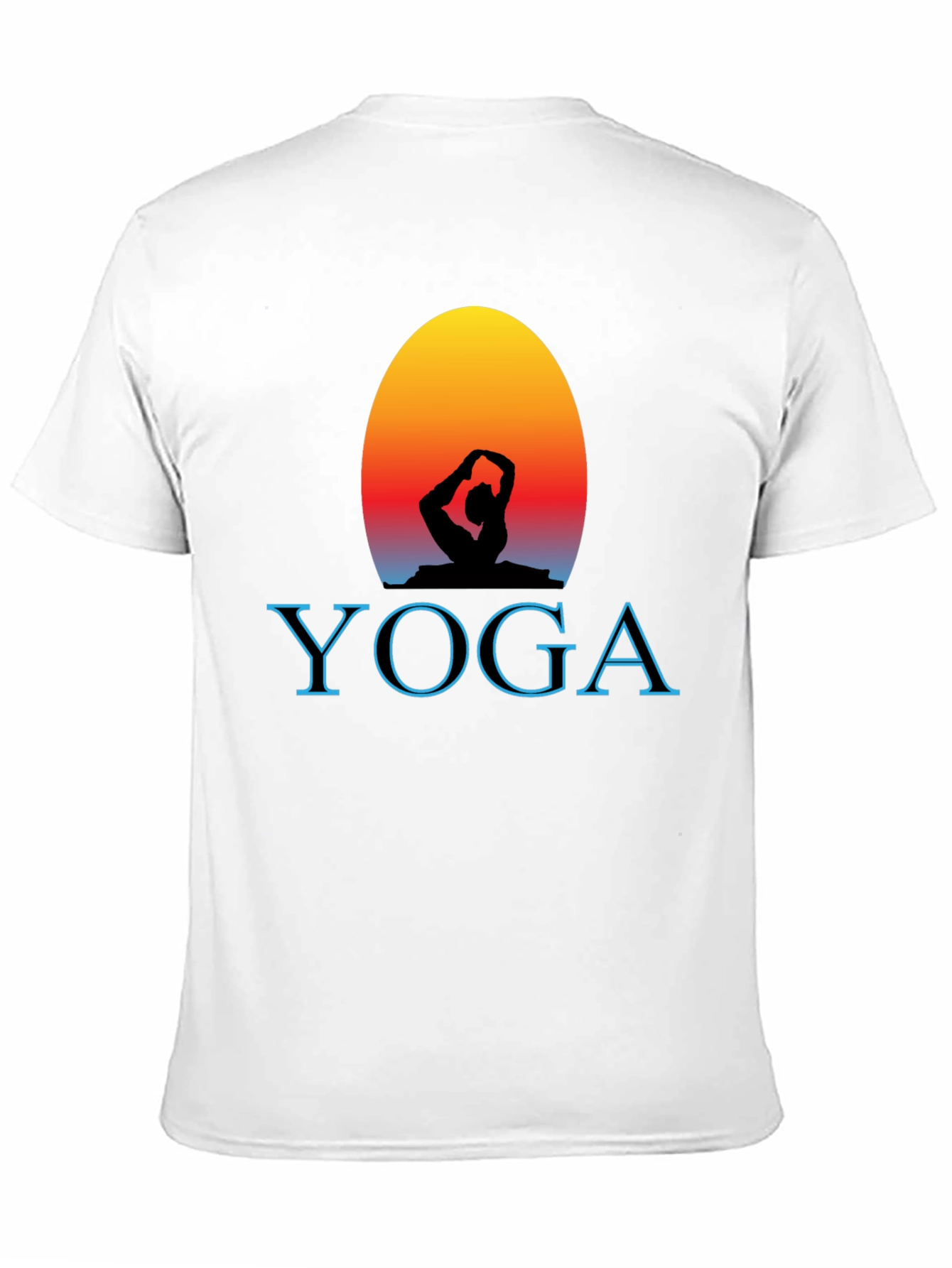 Yoga Silhouette Graphic Tee - Black