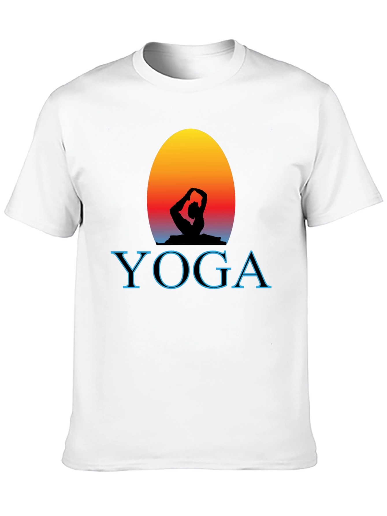 Yoga Silhouette Graphic Tee - Black