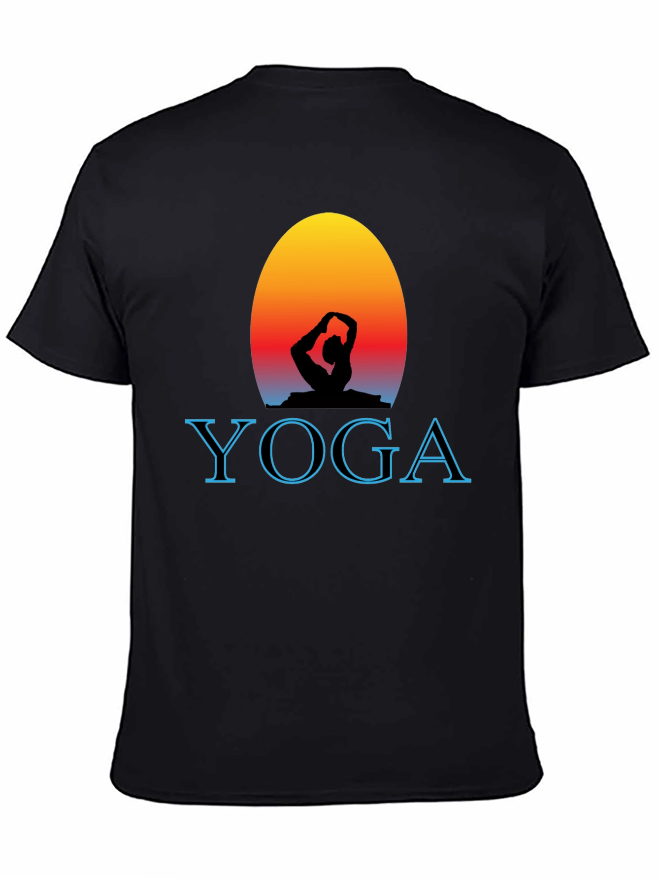 Yoga Silhouette Graphic Tee - Black