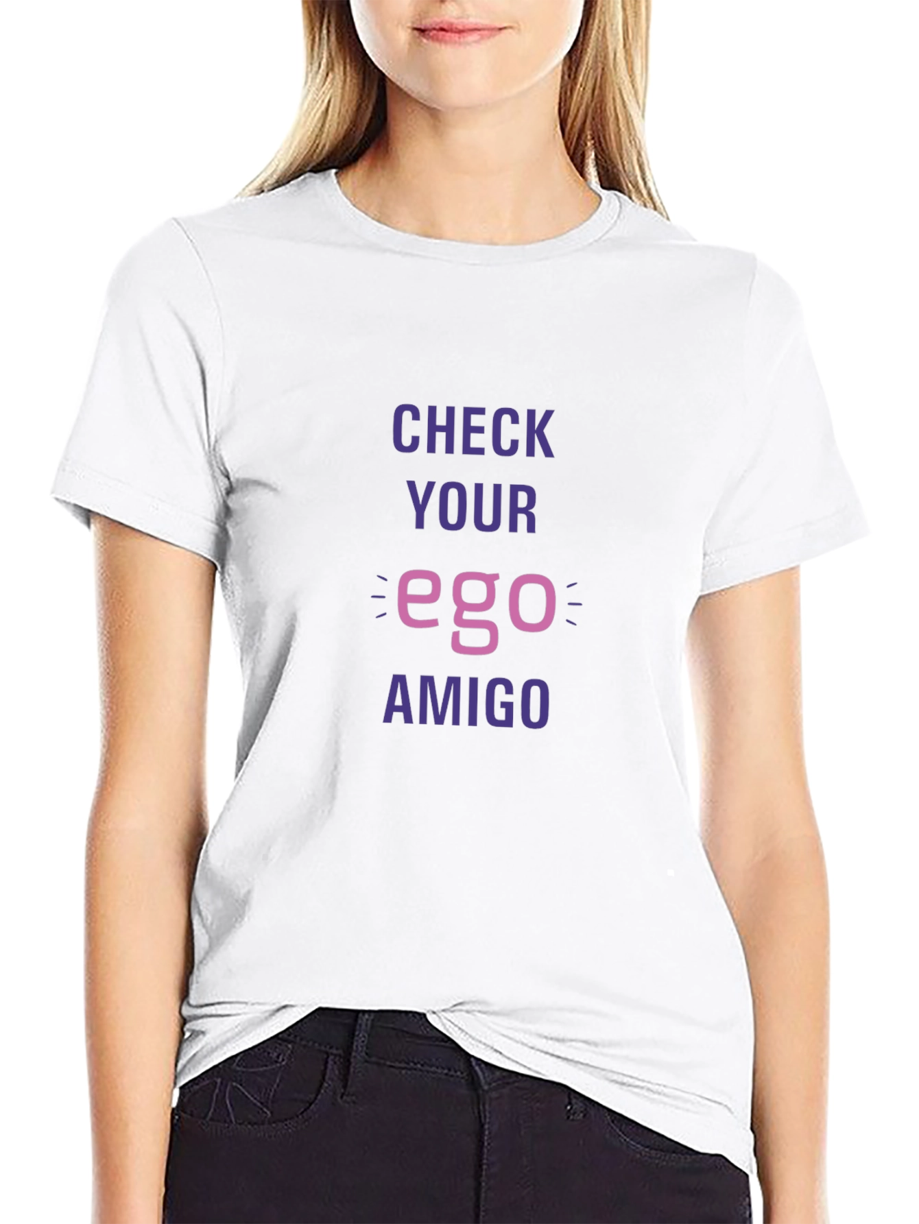 Check Your Ego Amigo Black T-Shirt